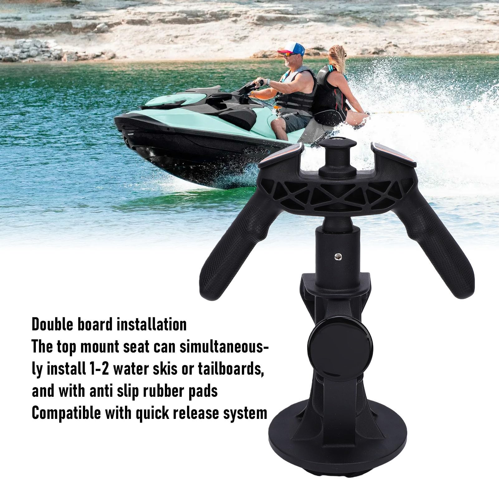 Chowany Wspornik Nart z Zamiennikiem dla GTX RXT 2018+ |295100909 Hak Holowniczy do Wakeboardu, Konstrukcja z podwójną deską i regulacją Wysokości