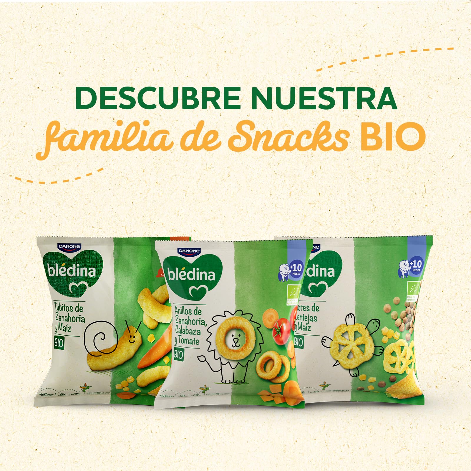 Blédina Snack BIO, Bolsa de Snack Saludable para niños sabor Zanahoria y Maíz. Tubitos Sin Gluten, Sin Conservantes Ni Colorantes y Sin Sal Ni Azúcares Añadidos. Desde los 8 Meses, 20g