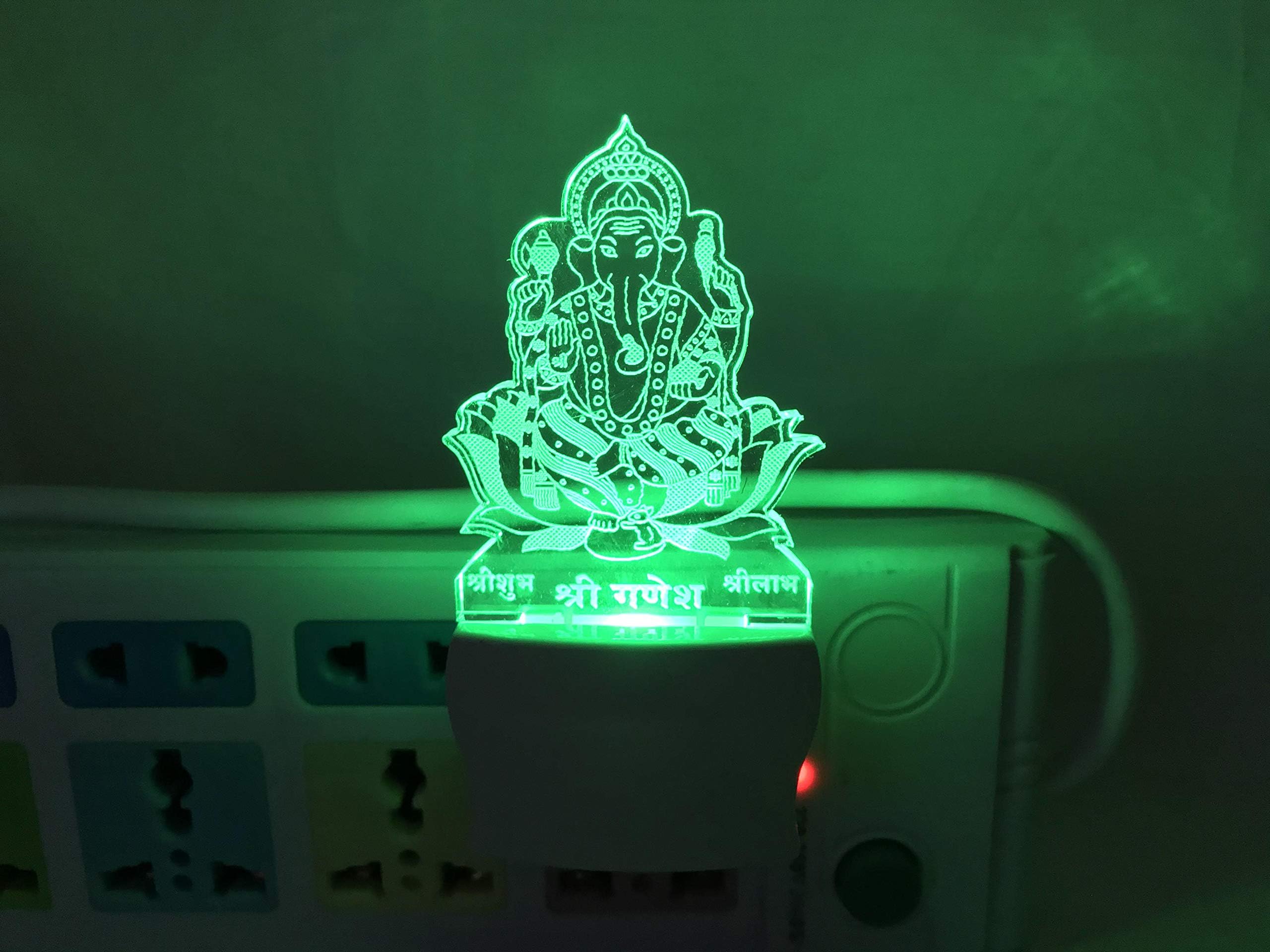 UKANI 3D Latest Acrylic Colour Changing 3D Illusion LED Night Lamp for Bedroom (Multicolour) Design Night Lamp for Bedroom/Gift (Size 3 Inch) (Design 30)