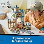 LEGO City Gare centrale - Jouet de construction multi-niveaux pour garçons et filles, à partir de 7 ans - Blocs de construction pour enfants - Idée cadeau pour les anniversaires - 60469