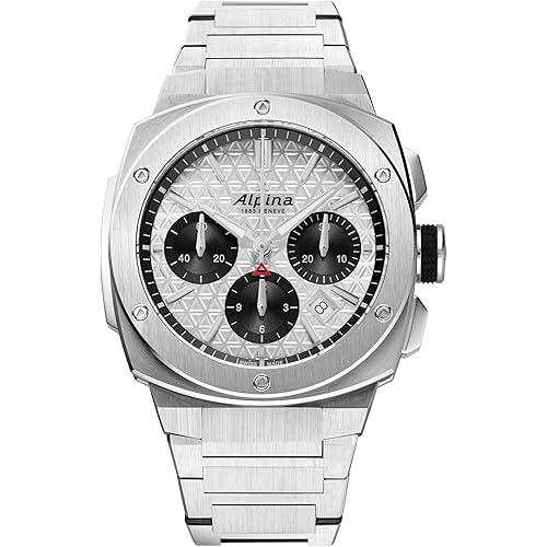 Alpina Men's Alpiner Extreme Swiss Made 3-Hand Chronograph Automatic Watch, 62 Hour Power Reserve, Stainless Steel, Sapphire Crystal, 41mm, 100M Water Resistant