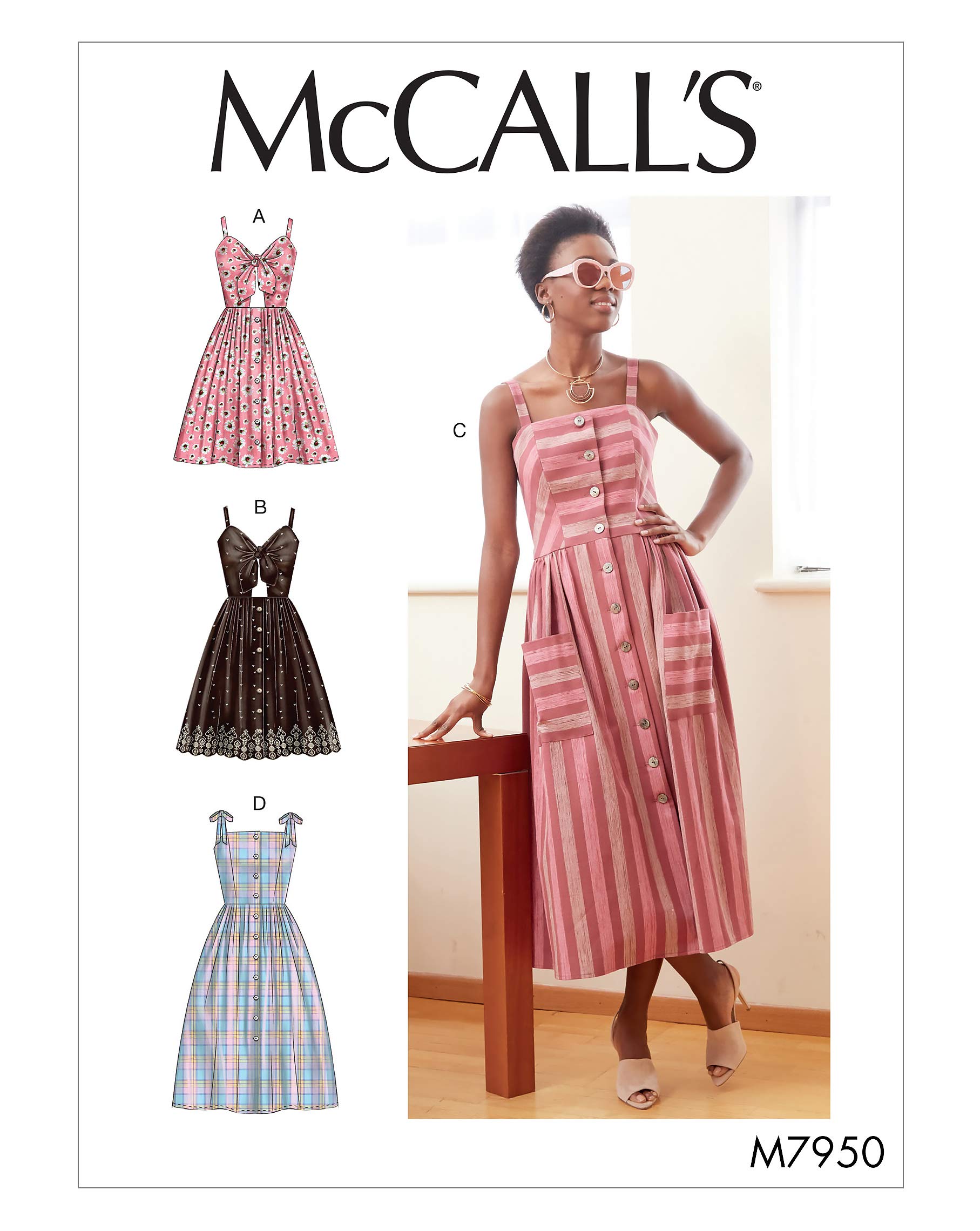 McCall's McCalls-M7950E5 Misses' Dresses, Paper, White, Various