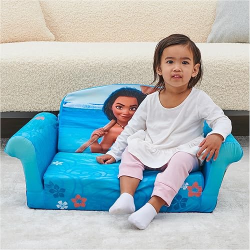 Miniatura 34 de Marshmallow Muebles, Niños 2-en-1 Flip Open Foam Comprimido Sofá, Disney La Sirenita