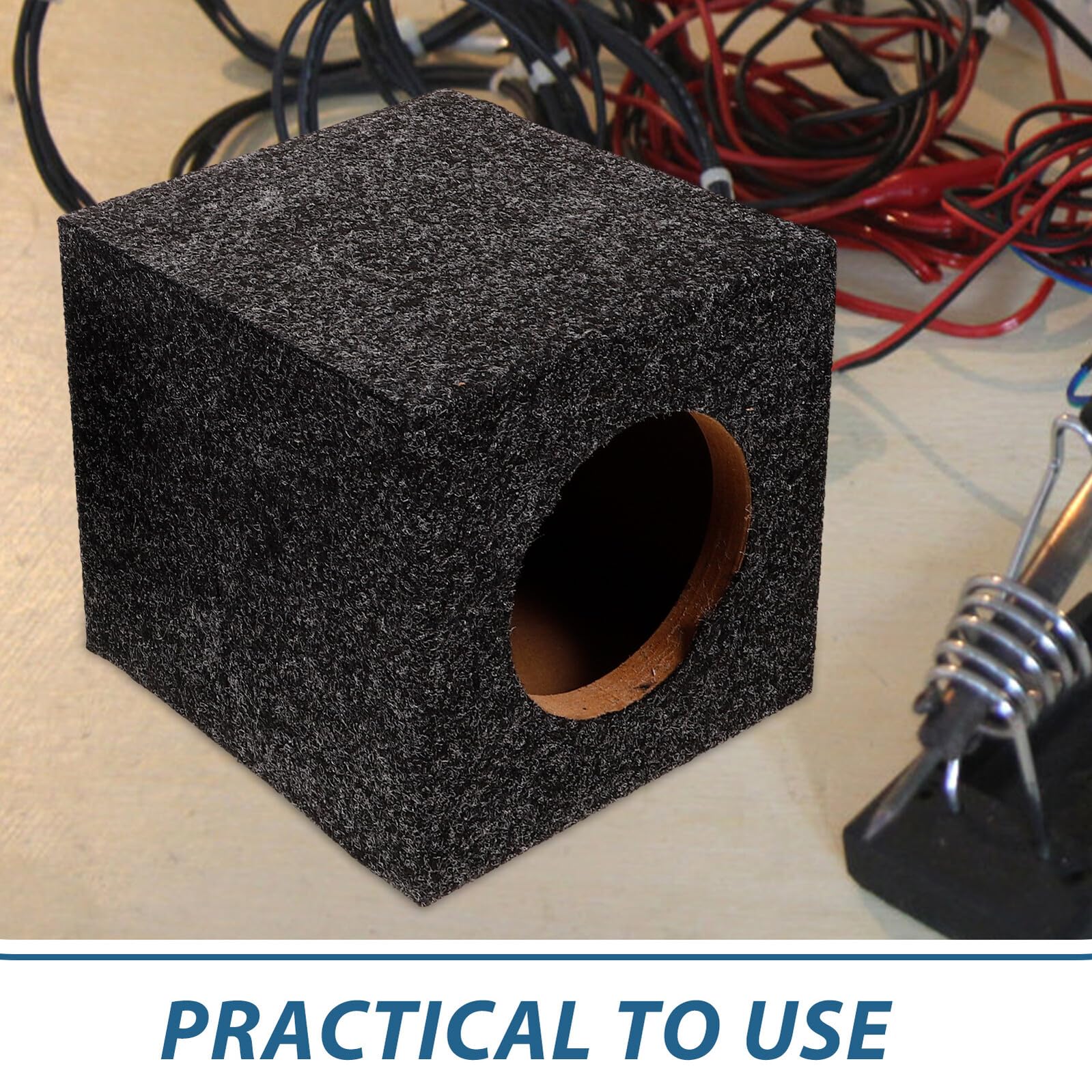 Cassa Subwoofer per Auto 1 Paio Nera in Legno Rivestimento | Schiuma Interna, Uso per Impianto Audio e Upgrade, per Appassionati DIY e Tecnici Professionisti