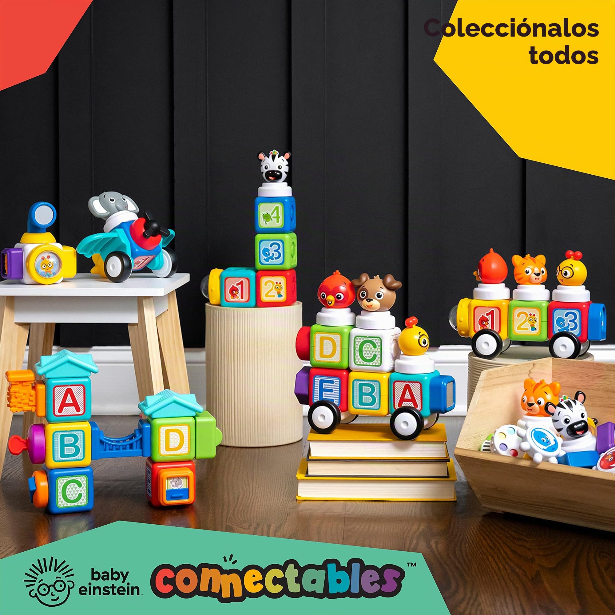 Baby Einstein Bloques magnéticos de Actividades Connect & Create, 24 Piezas, a Partir de 6 Meses
