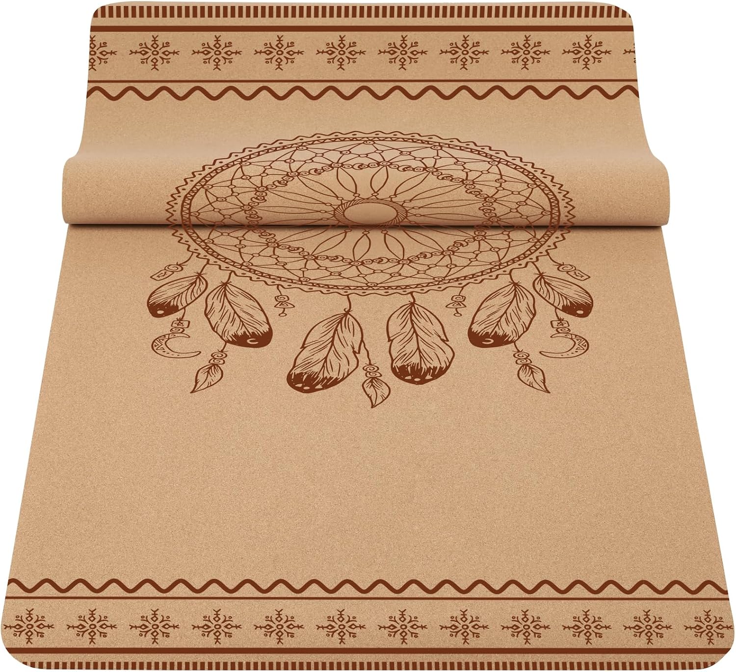 Premium Cork Yoga Mat Non Slip Thick Cork Exercise & Fitness Mat for Yoga, Pilates, & Home Workouts(72" x 24" x 5mm Thick)
