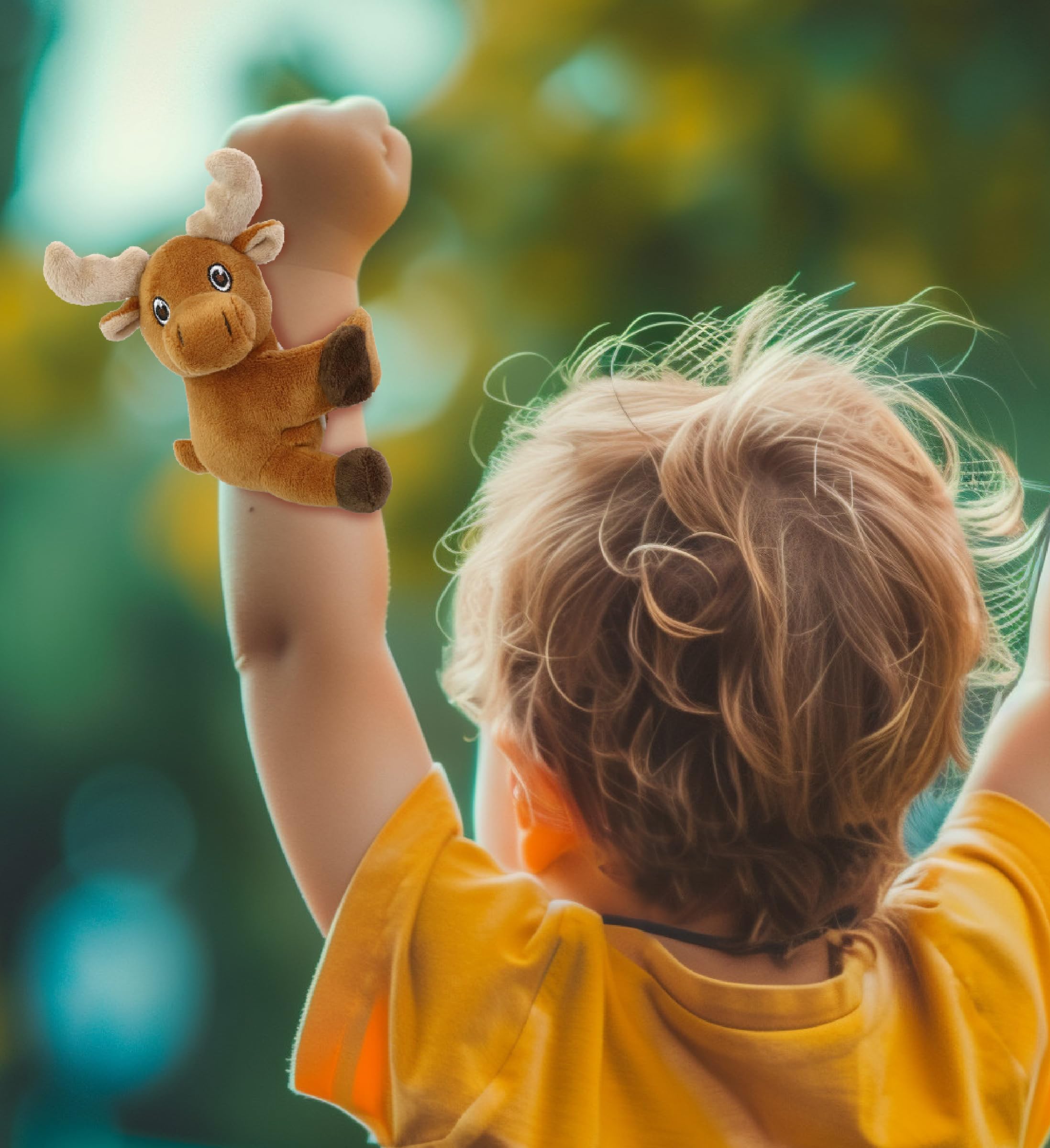 Amazon.com: DolliBu Moose Stuffed Animal Slap Bracelet - Fluffy