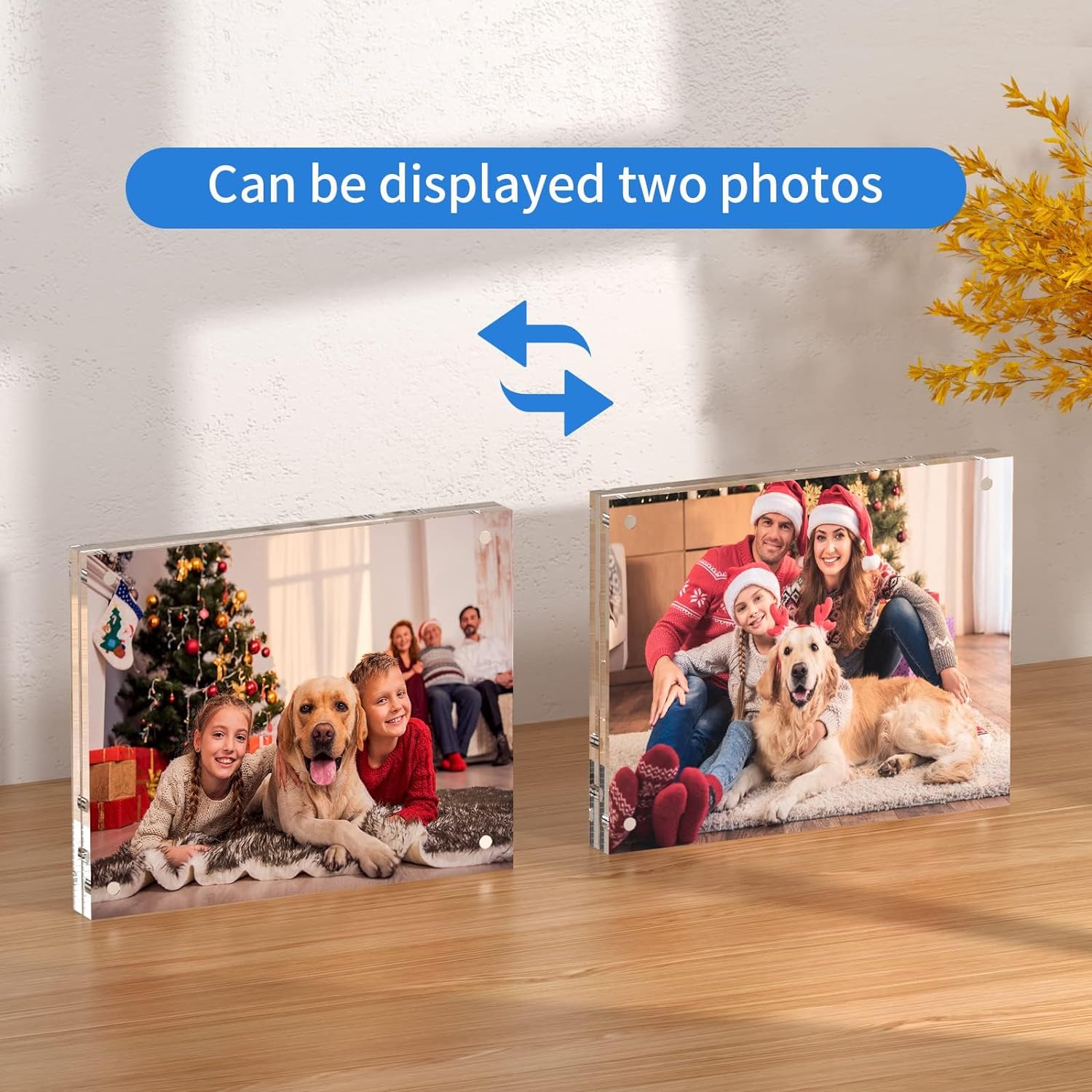 NIUBEE Acrylic Photo Frame 8x10,Clear Picture Frame 20% Thicker Block,Frameless Acrylic Frames Double Sided,Trendy Home Decor & Modern Gift Idea - Image 4