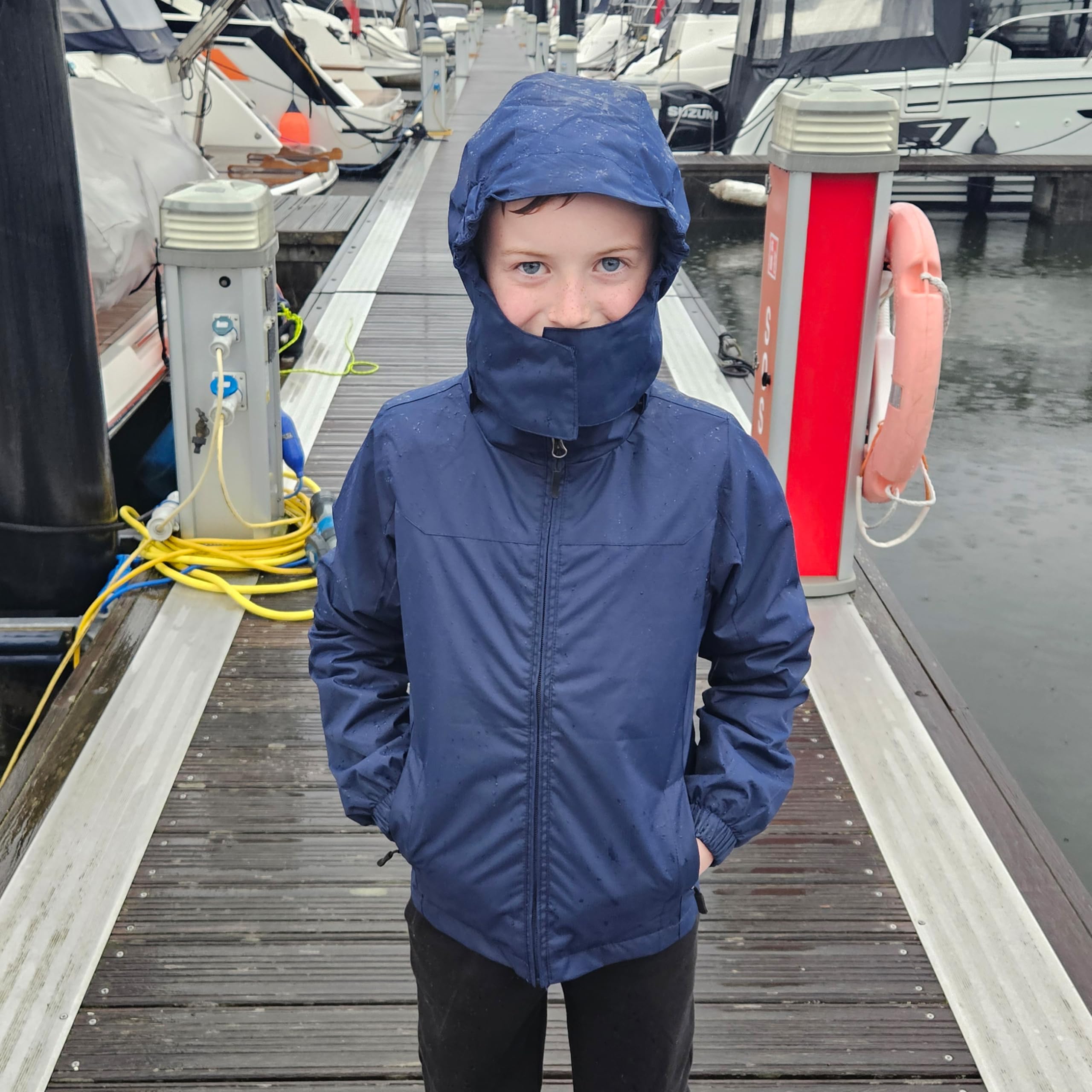 Blu Apparel Veste imperméable pour enfants idéale pour l'école, la marche, le vent
