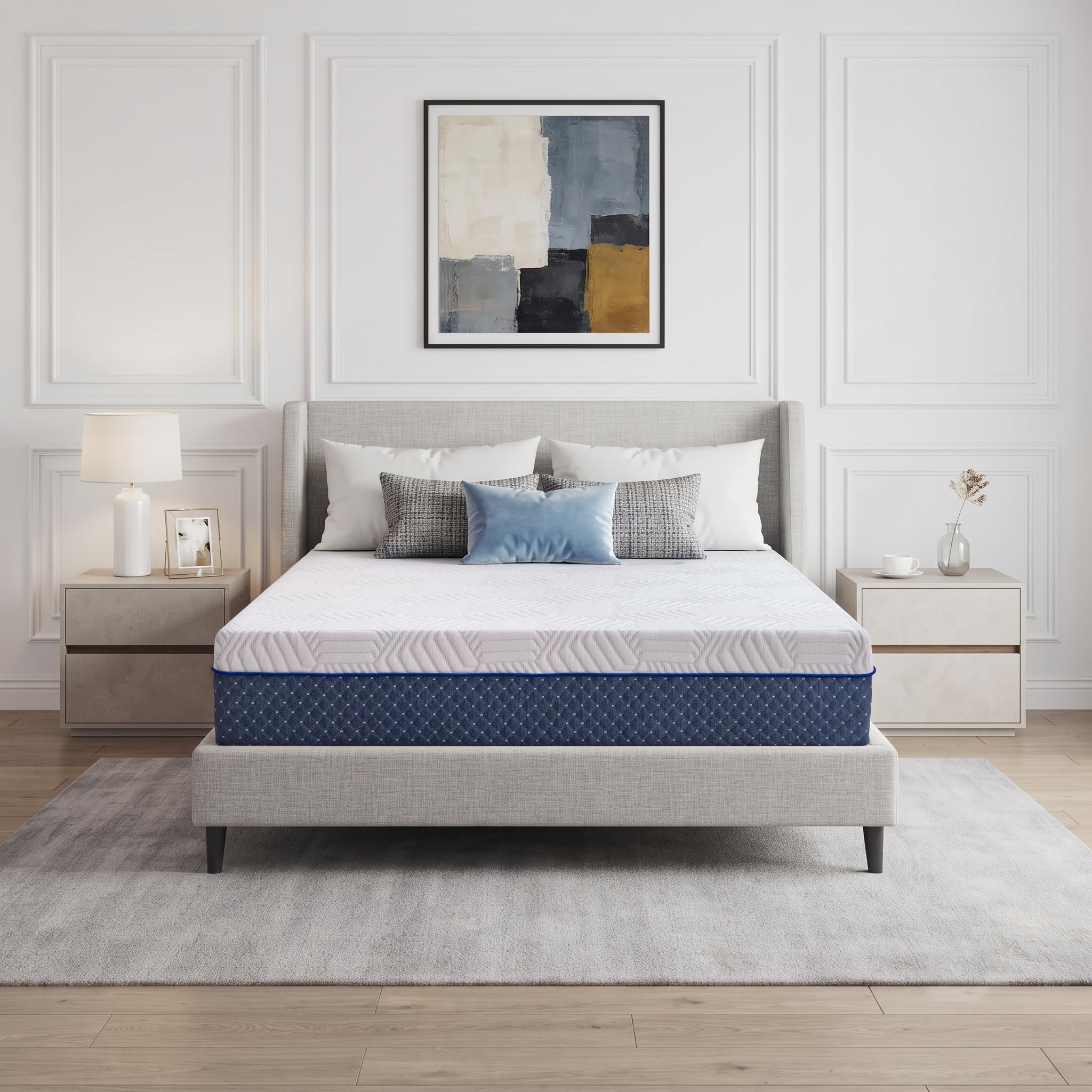 Emerspring 14 Inch Queen Size Mattress, Gel Memory Foam in a Box