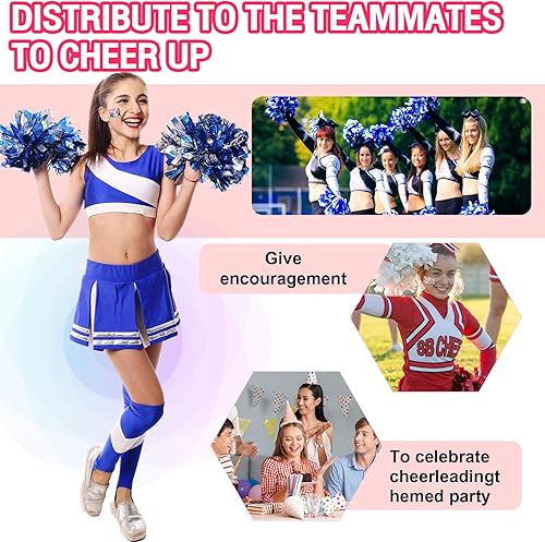 Miniatura 7 de EllaYIDOI 122 piezas de regalos de animadora, 24 pulseras de animación, 24 llaveros de animación, 24 cremalleras, bolsa de maquillaje portátil para