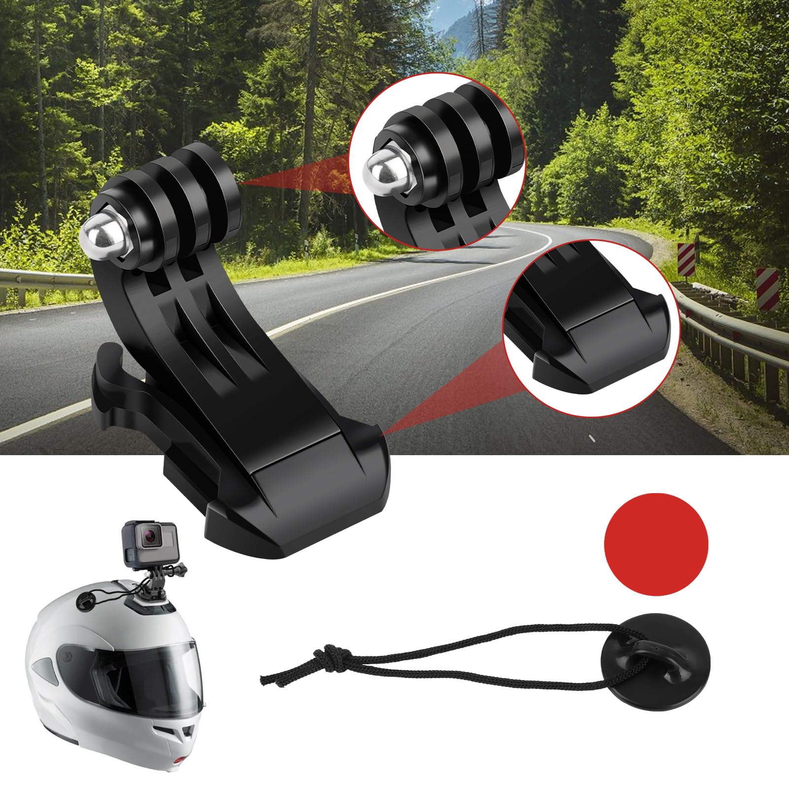 Baxcdyswe 35 stuks zelfklevende houders, gebogen en plat, compatibel met GoPro Hero 12, 11, 10, 9, 8, 7, 6, 5, Session, Hero 4, 3, 3 , 2, 1 actiecamera's, helmhouder, actiecamera, reserveonderdeel