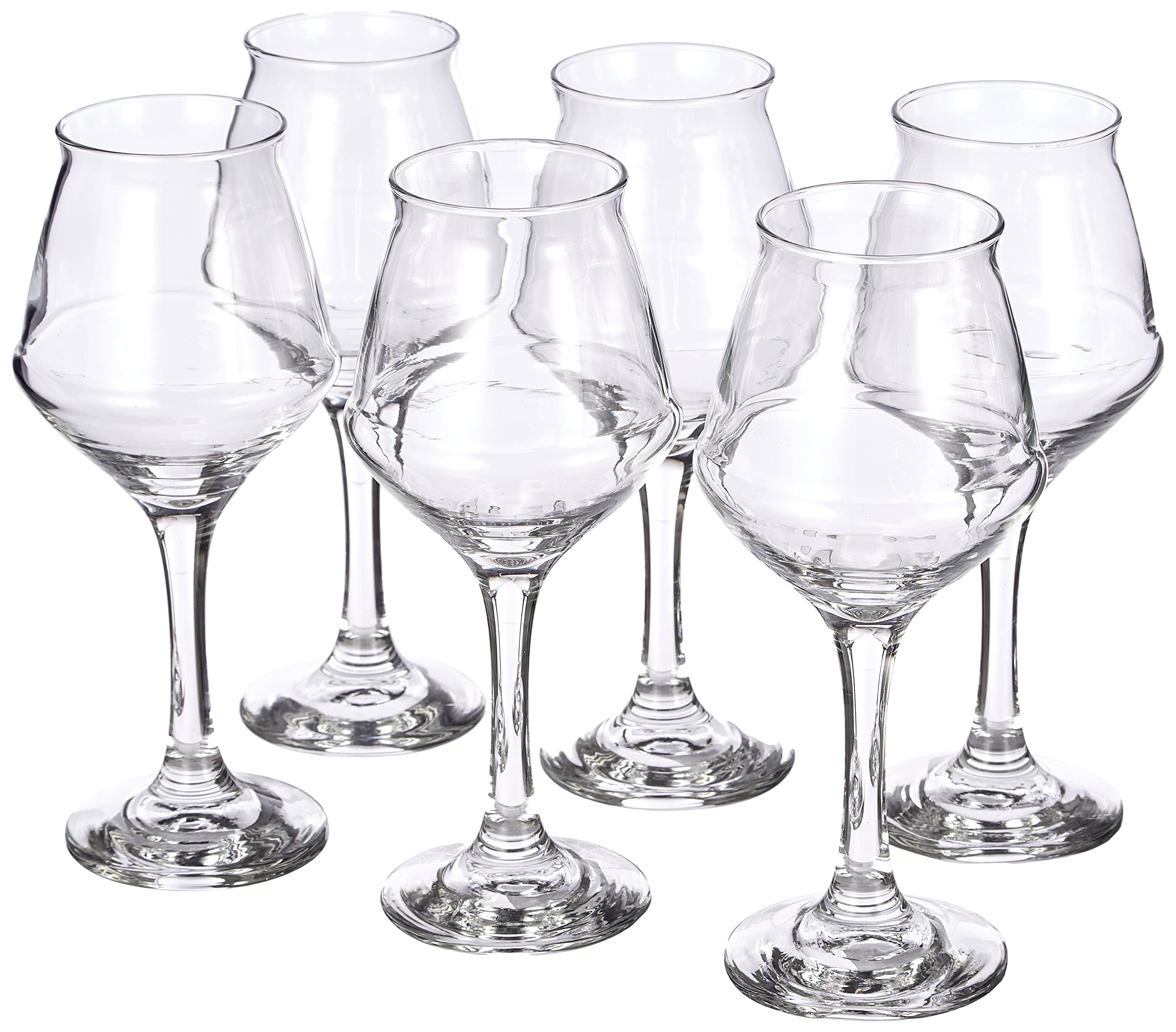BORGONOVO - Juego de 6 Copas de Cristal para Cerveza, 40 cl, Transparente