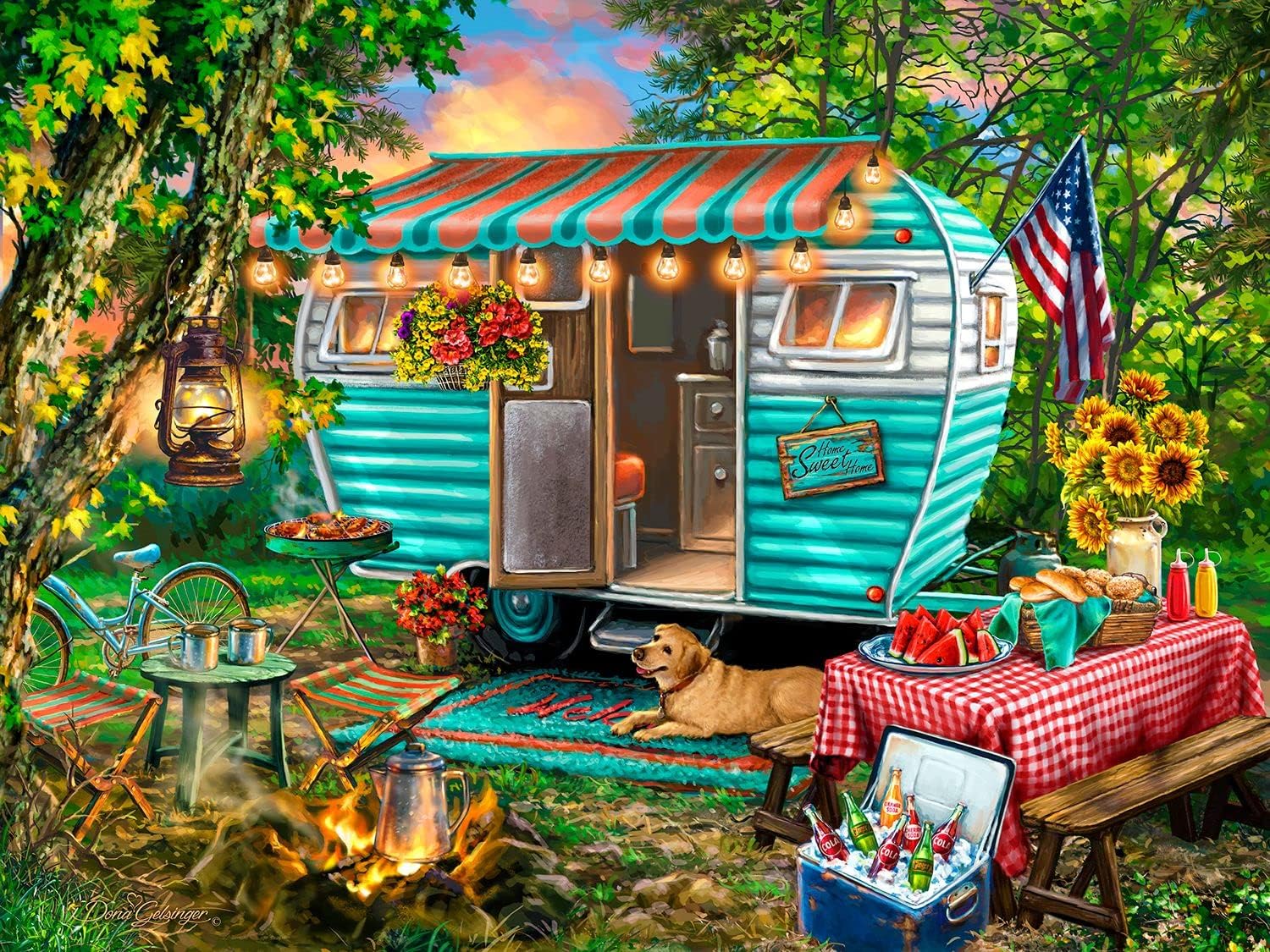 Springbok's 500 Piece Jigsaw Puzzle Home Sweet Home - Unique Cut Pieces