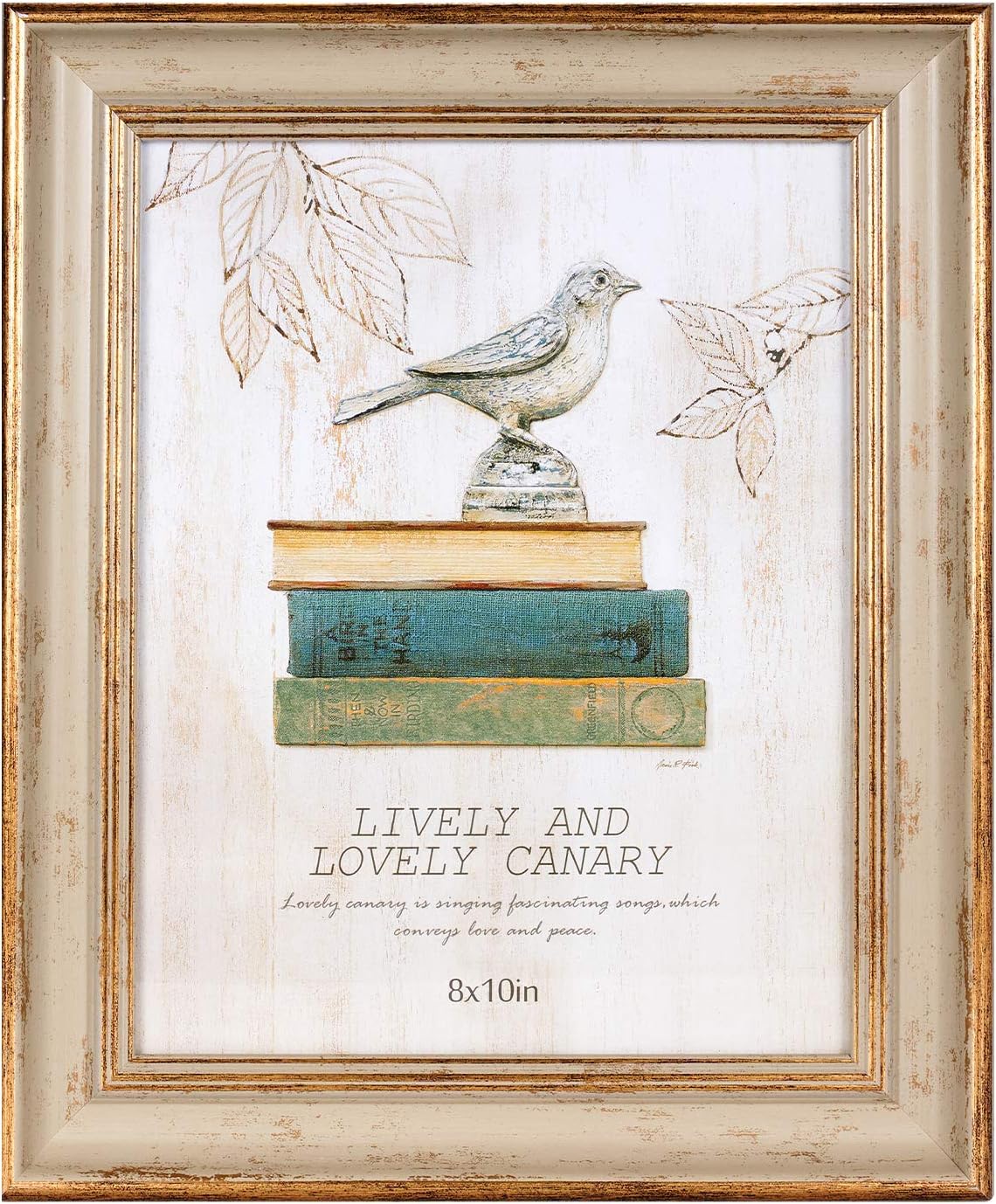 MAKITESY Vintage Photo Frame 8x10 Gold&Green 20x25cm Ornate Picture