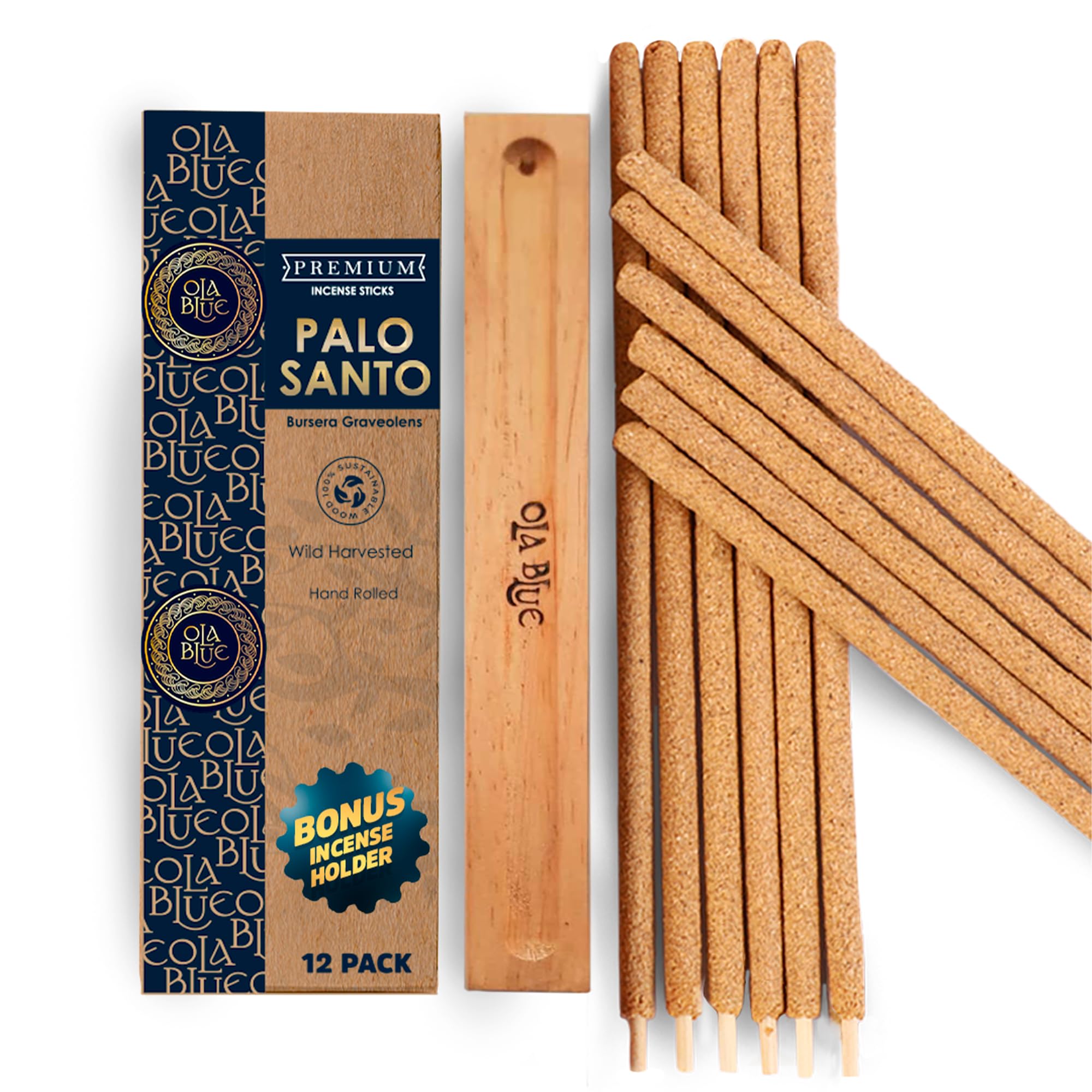 Palo Santo Räucherstäbchen, authentisch aus Peru, handgefertigt und handgerollt, natürliches Holz, Reinigung schlechter Energie für Yoga, Aromatherapie zur Reinigung, Reinigung und