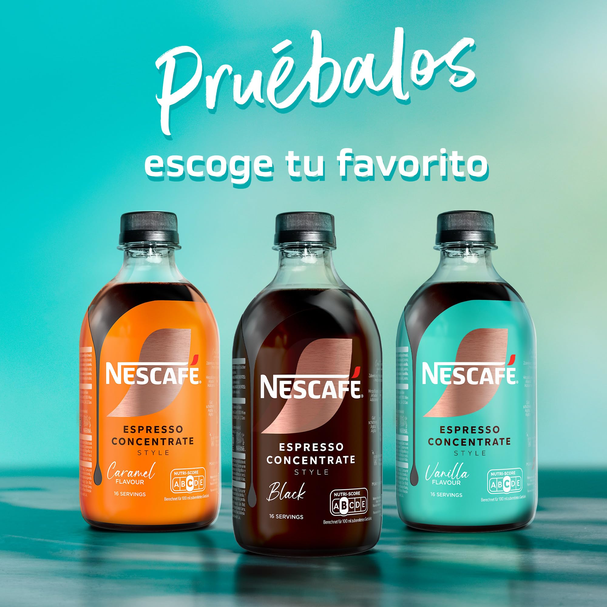 NESCAFÉ Espresso Concentrate Vainilla, con café Arábica y sabor vainilla, Concentrado de café líquido para iced coffee y lattes, Botella 500 ml