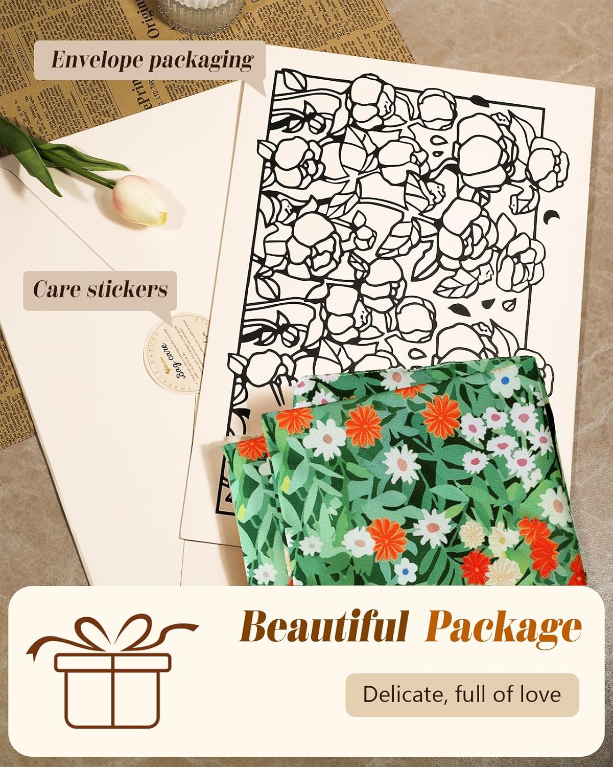 Miss Adola Aesthetic Cotton Tote Bag for Women - Reusable Shoulder Bag with Buckle Fabric Bag for Gym, Travel, Work - Image 6