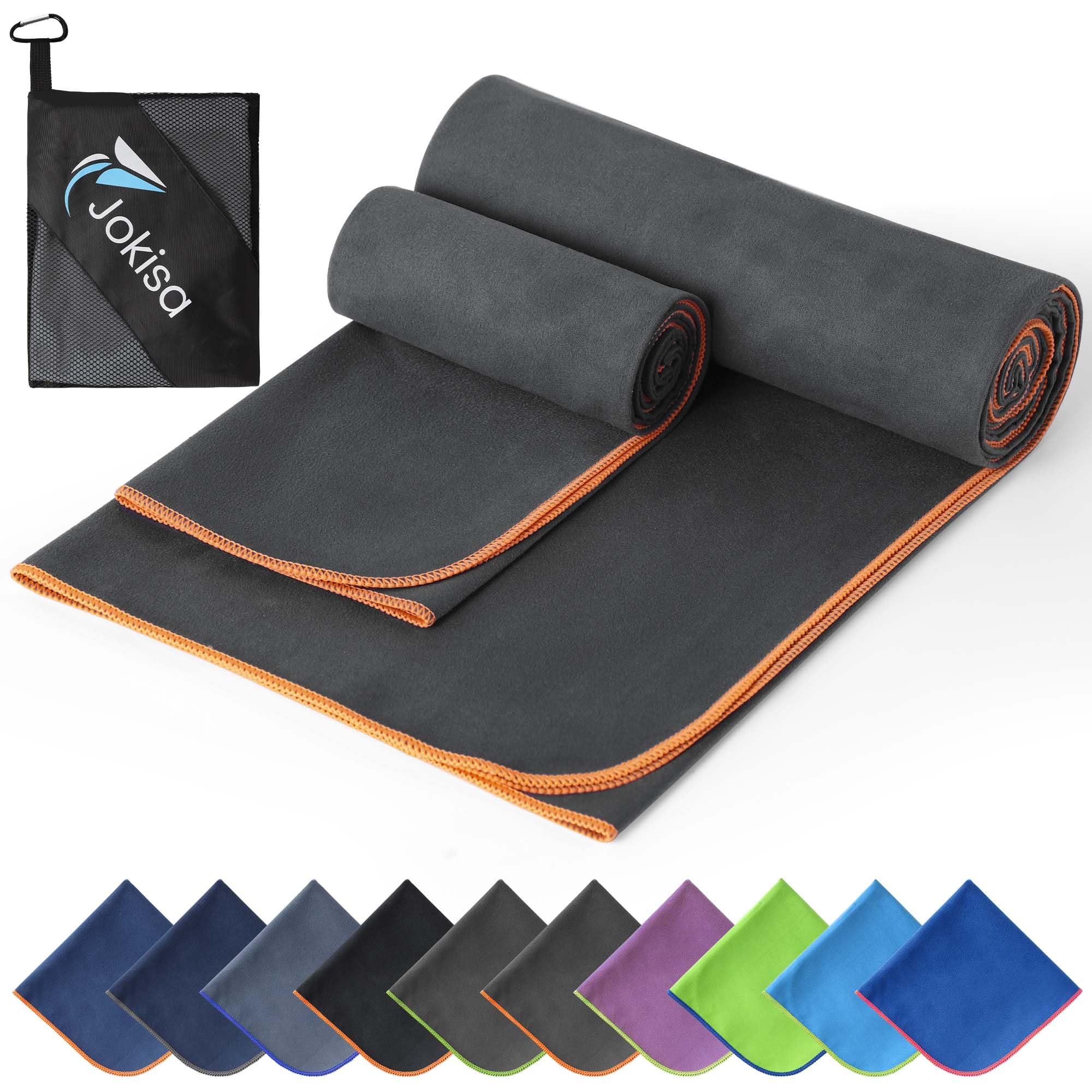 2 Stück Strandhandtuch Set (180x90cm Handtücher Groß+100x50cm Gym Handtuch), Schnell Trocknend und Kein Sand Mikrofaser Handtuch,Microfaser Handtücher für Fitness, Strand, Fitnessstudio, Camping