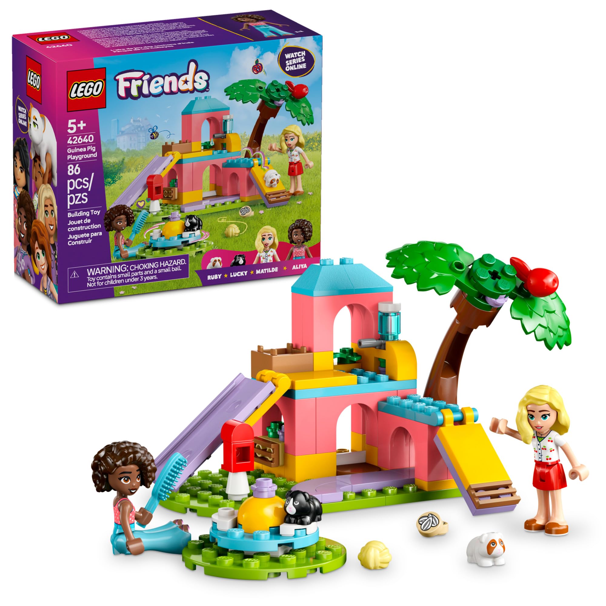 LEGOFriends Guinea Pig Playground - Building Toy Pretend Play Set for Kids, Girls and Boys, Ages 5+ - with 2 Minidolls and 2 Animal Toys - Gift Idea for Birthdays - 42640