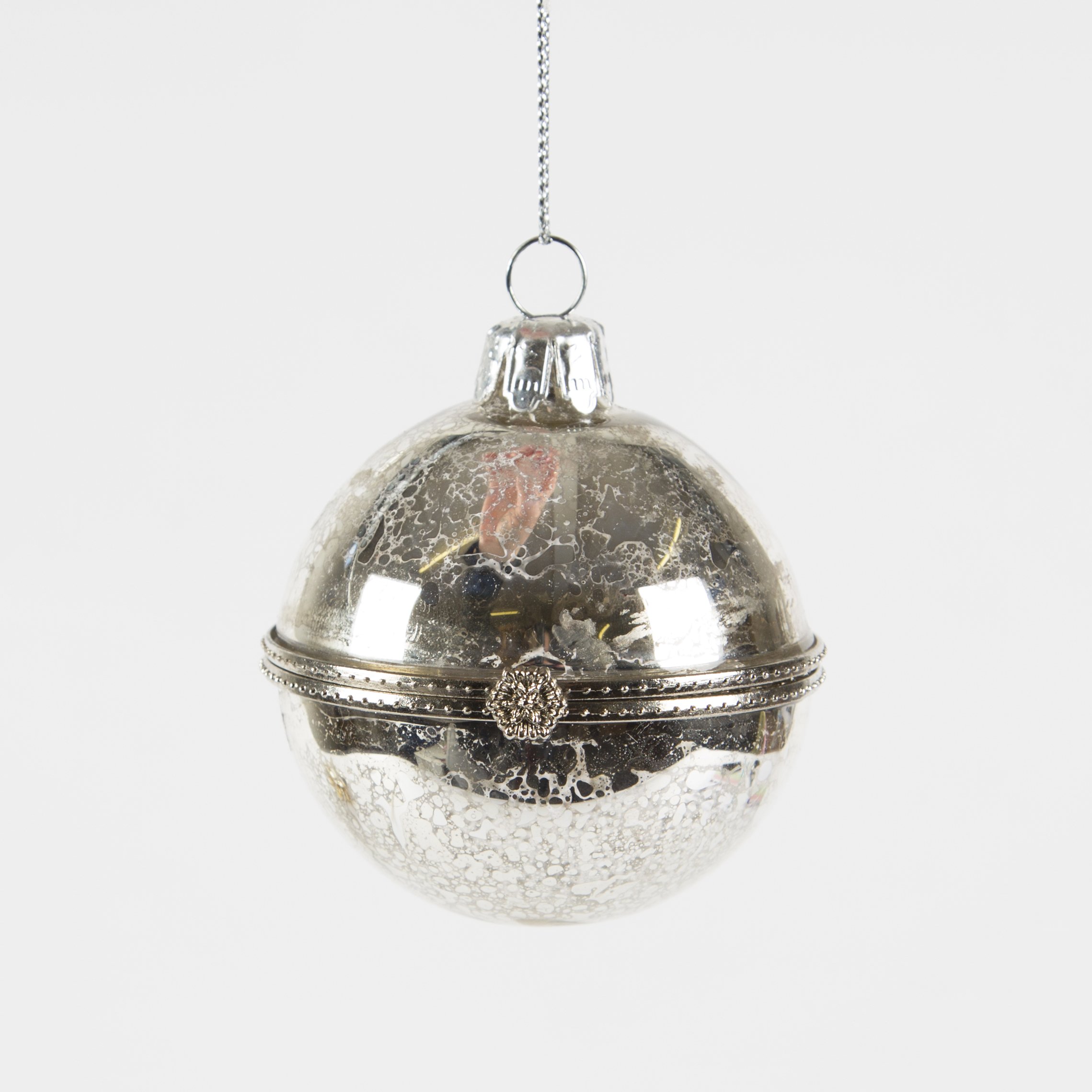 Sass & Belle Silver Crackle Trinket Bauble