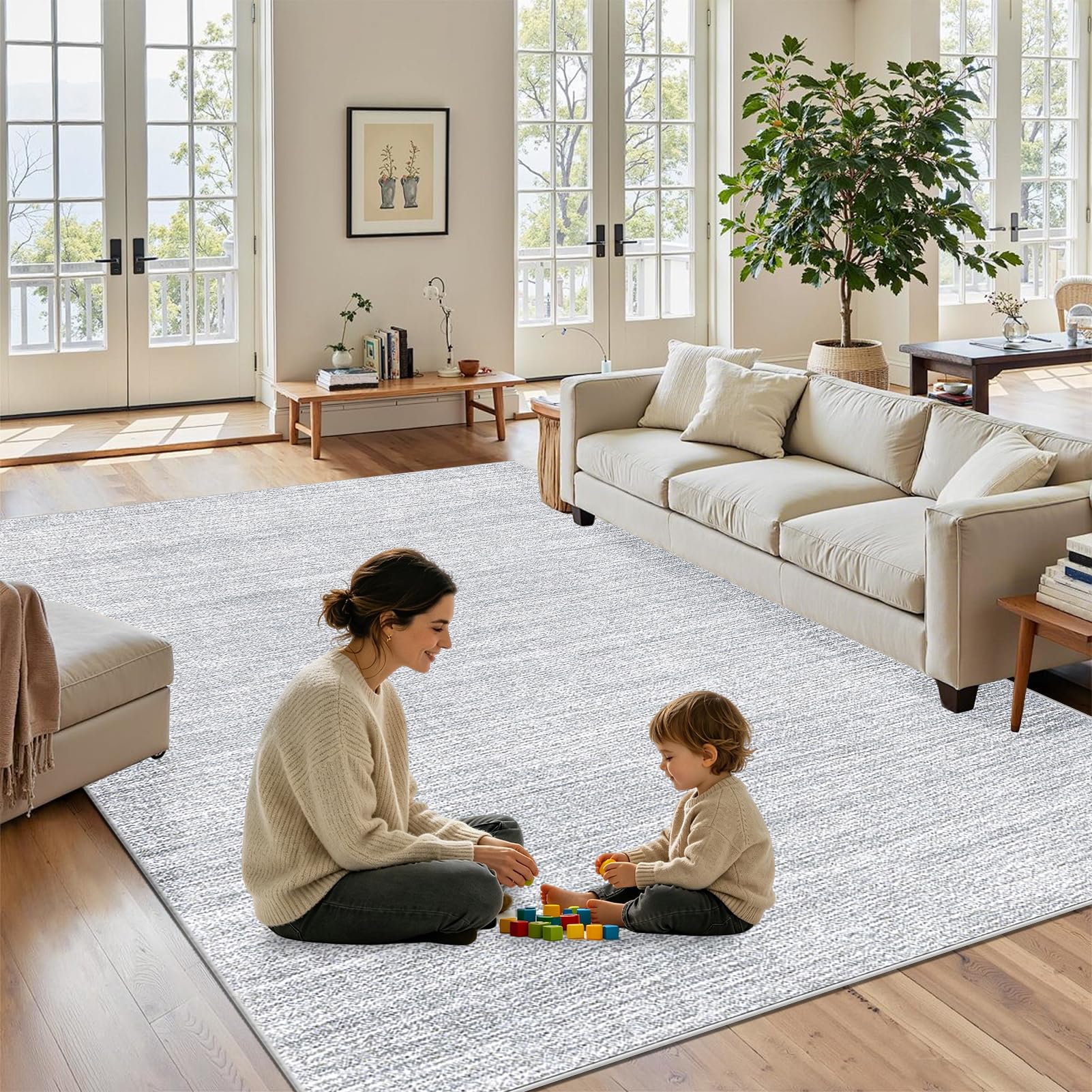 Descente de lit 60 x 80 cm antidérapante et lavable pour un confort serein