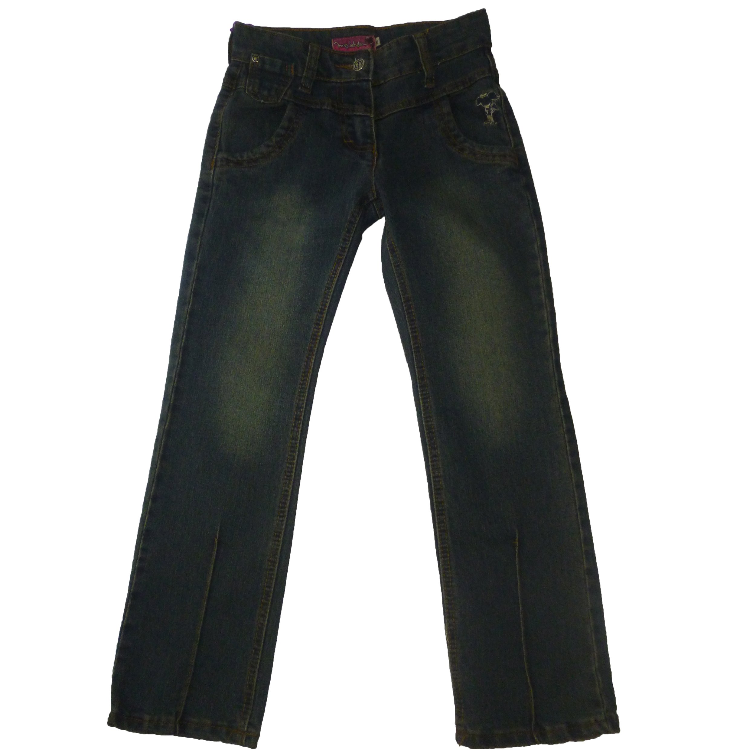 Vaqueros para niña azul marino en talla 8 de corte recto 3