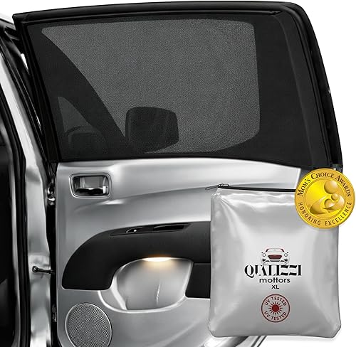 Qualizzi® - Parasol para ventanas de utilitarios, tamaño XL, 14 tamaños, malla elástica y respirable para acampar, privacidad, insectos, protección