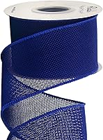 Vista 10 de Ribbli Cinta de arpillera blanca con alambre, 2-1/2 pulgadas x 10 yardas, cinta con borde con alambre para lazo grande, corona, decoración de árbol