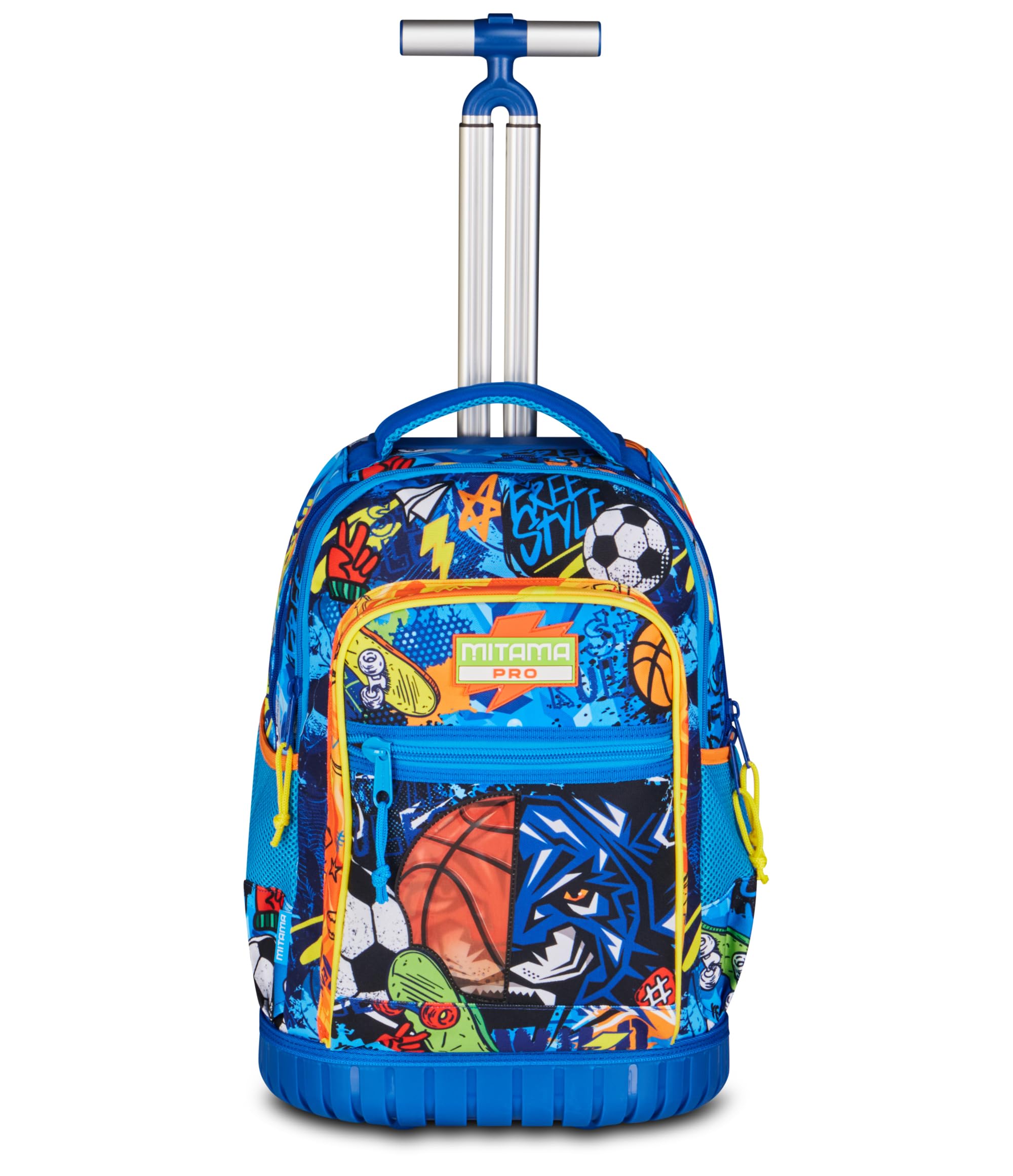 Mitama Trolley Run Extra TIGERPLAY, 33 Lt, Doppio Scomparto, Blu, Tasche multi funzione, bambino, Scuola elementare e media, Tempo libero e viaggi