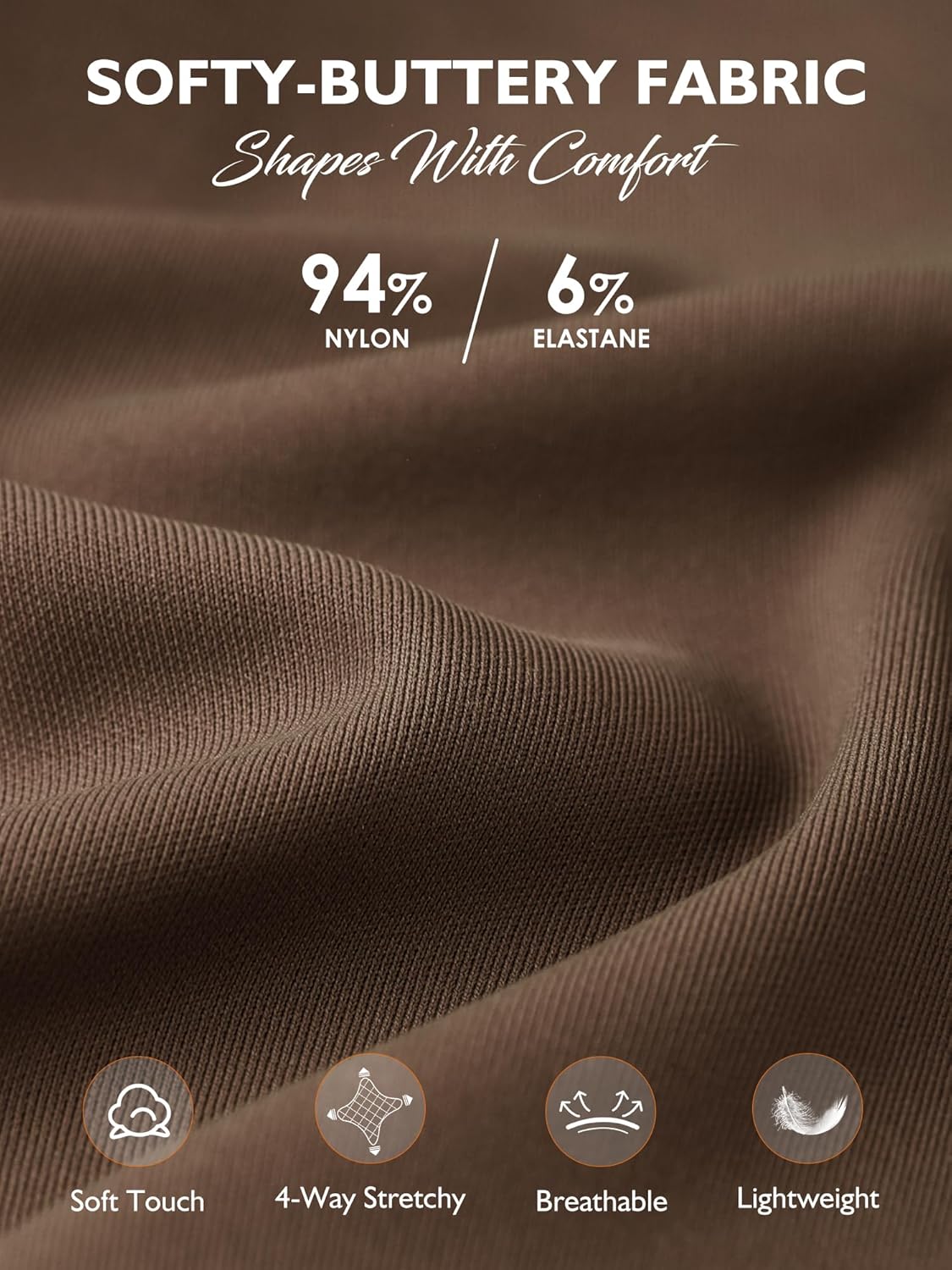 Atbuty Shapewear Leggings Tummy Control Contour Nylon High Waisted Shapewear Thigh Slimming Body Shaper - Image 4