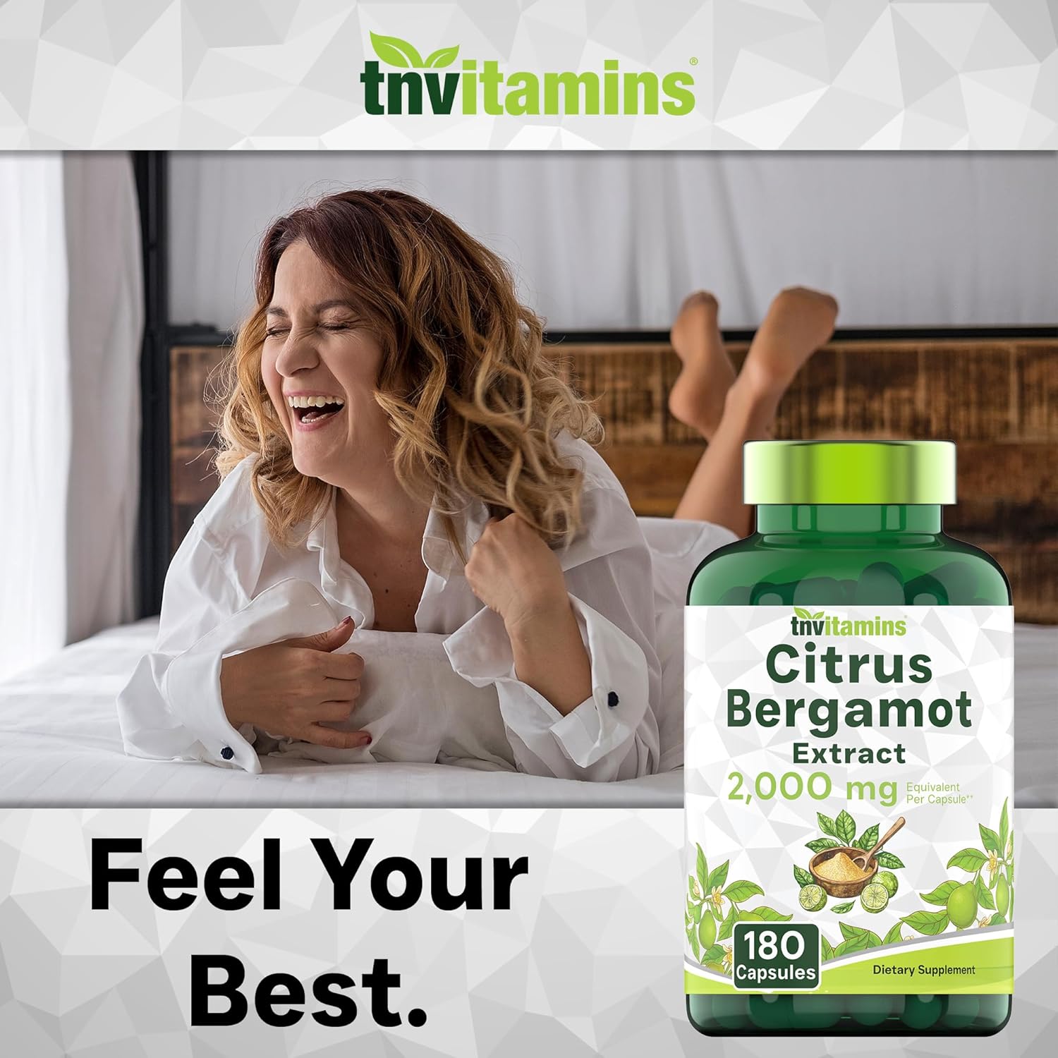tnvitamins Citrus Bergamot 2000mg - 180 Capsules | Ultra Potent Citrus Bergamot Supplement 2000 mg Per 1 Capsule Serving | 6 Month Supply! | Non-GMO | Made in The USA! - Image 4