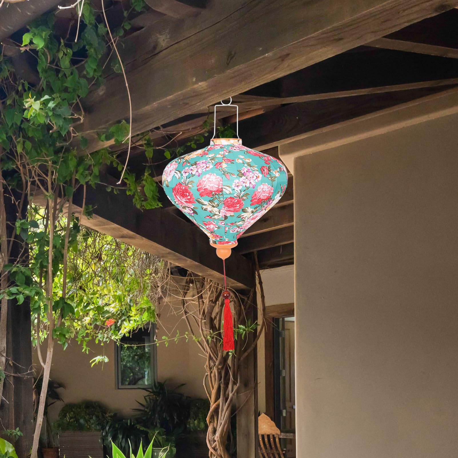 Faroles Japoneses Decorativos de Seda para Exteriores Linternas Colgantes Antiguas Decoración para Fiestas Bodas y Resistente al Agua 6 Piezas