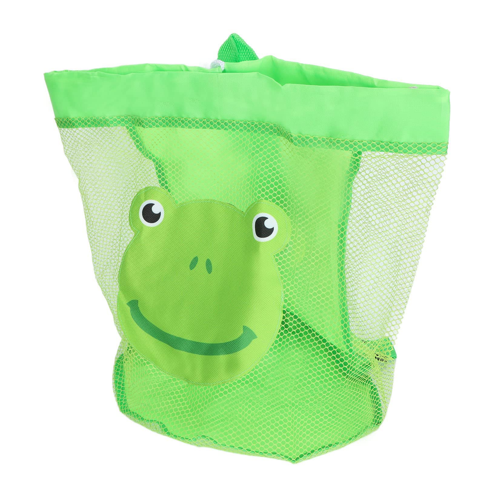 Bolsa de Malla de Playa de Juguete para Niños, Mochila de Playa con Cordón Secado Rápido Uso en Seco Húmedo Plegable Uso Amplio Transpirable con Correa para el Hombro para Nadar Y Viajar(verde)