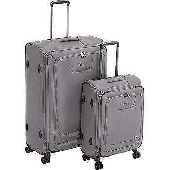 amazonbasics premium upright expandable softside suitcase with tsa lock