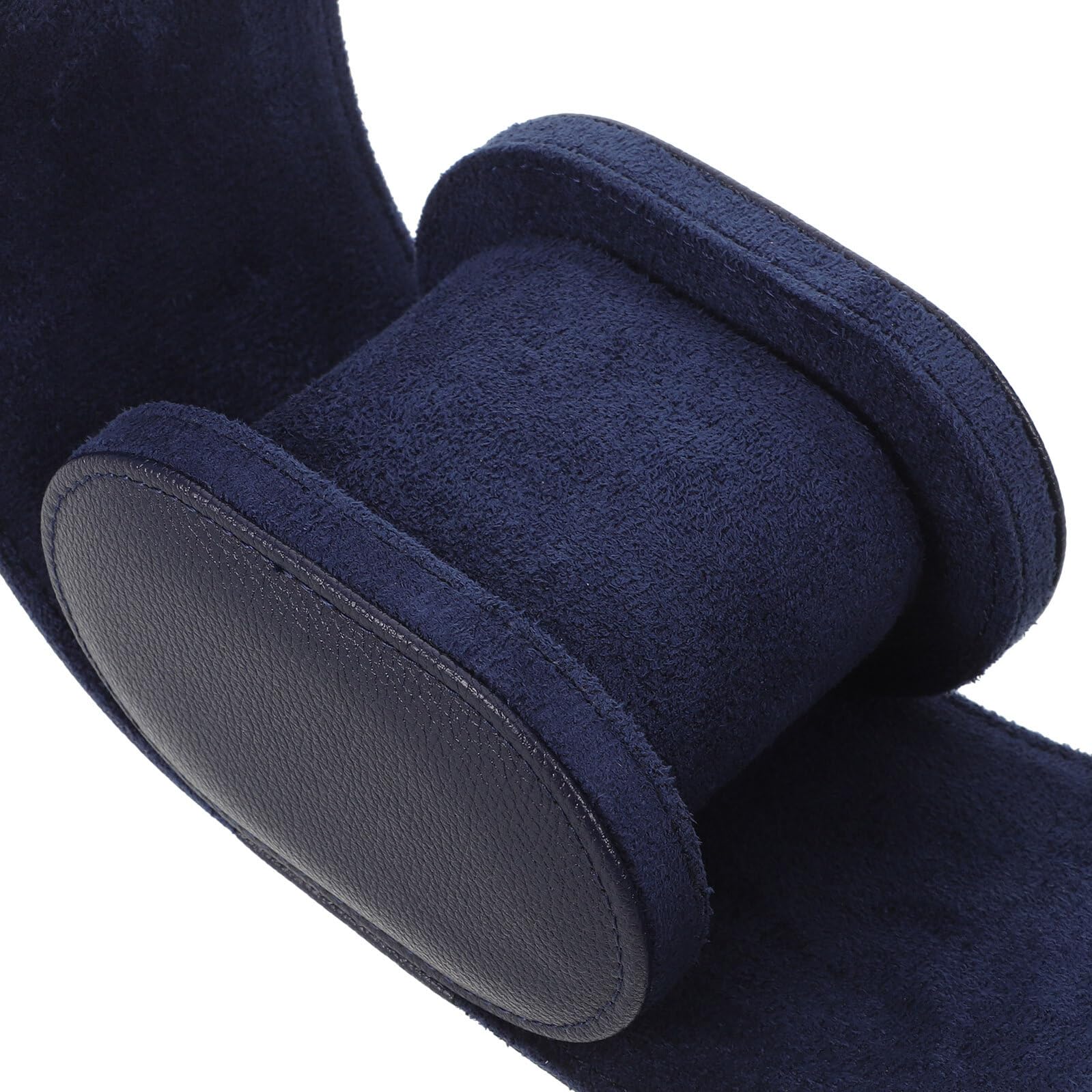 Reise Uhrenetui Einzeln aus Pu Leder, Blau, für Herren und Damen | Staubdichte Schutzbox mit Weicher Innenfütterung, Stabile Form für Geschäftsreise und Urlaub, für Schmuck