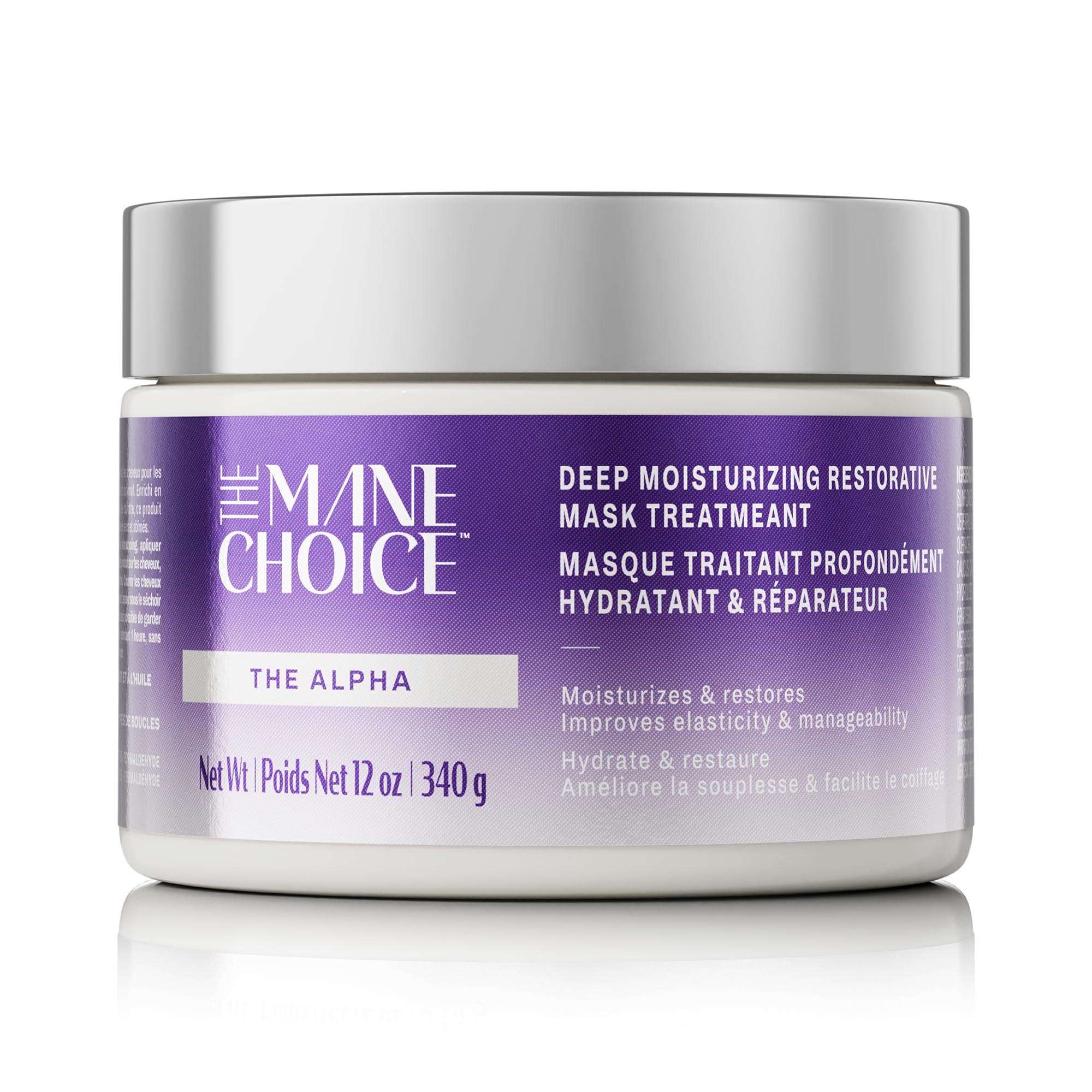 The Mane Choice The Alpha Hair Mask, Green Tea & Carrot Mask Treatment, 12 oz, Deep Moisturizing & Restorative, Anti Frizz, Helps Restore Dry, Damaged Hair, Paraben & Sulfate Free