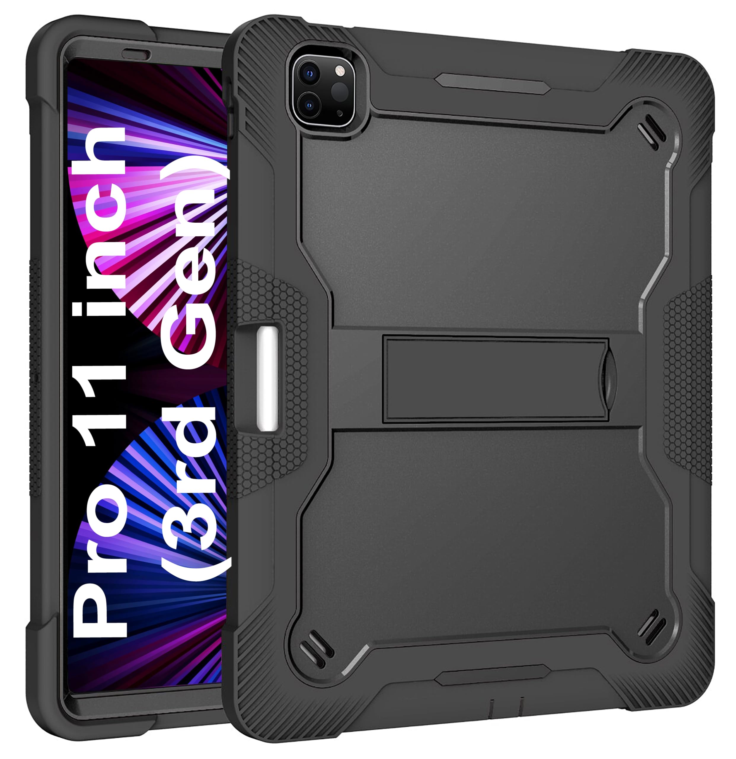 TGK Slim Heavy Duty Shockproof Protection Kickstand Hybrid Case Cover for iPad Pro 11 inch 3rd Generation 2021 Black (B0CR4GT95N) Amazon Price History, Amazon Price Tracker