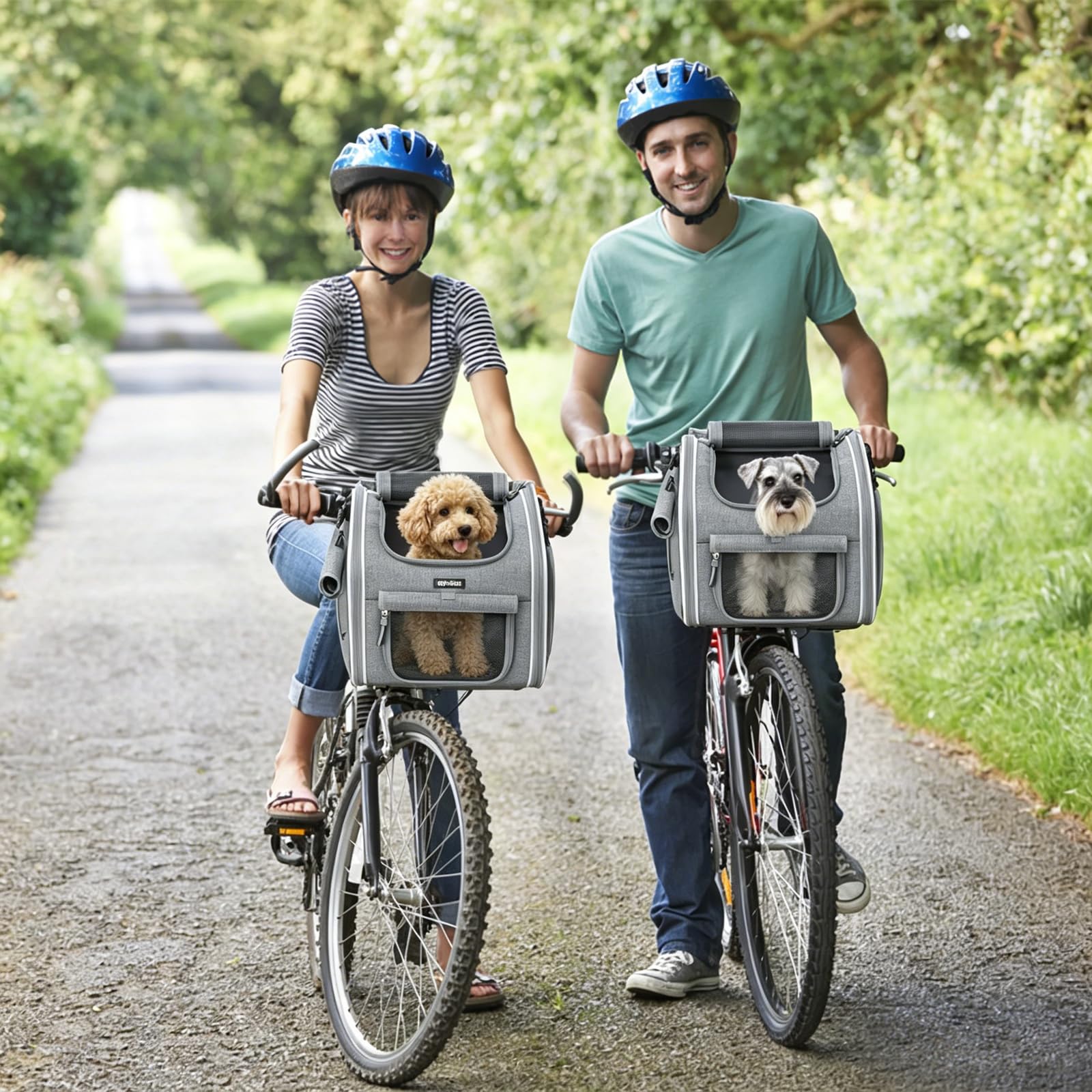 Przedni kosz rowerowy dla psa do 5 kg, kosz rowerowy 4 w 1, składany i oddychający kosz rowerowy, rozszerzany plecak, torba podróżna dla zwierząt domowych dla kotów i psów