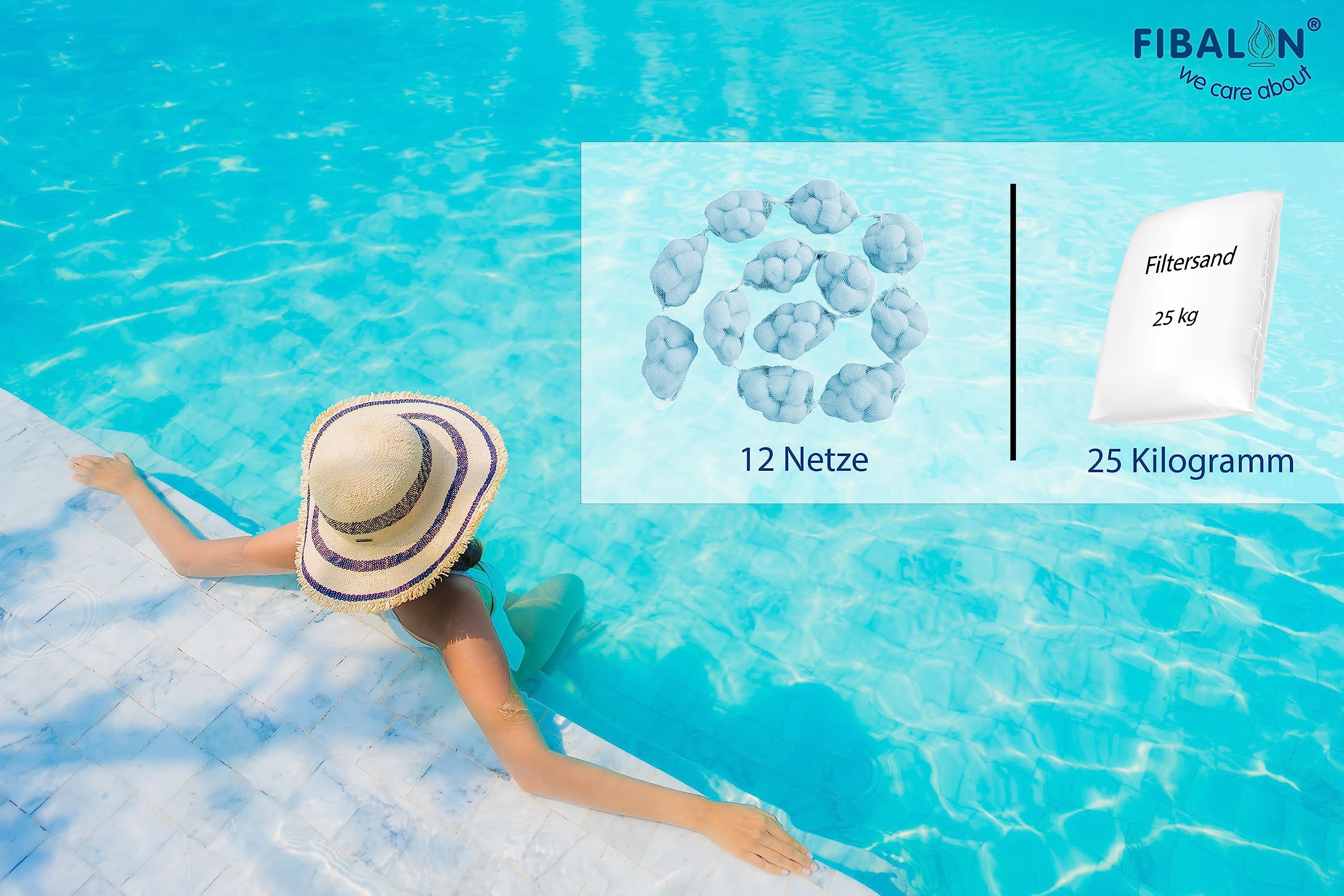 CiCLO® Pool Premium Bolas de filtro para sistemas de filtración de arena, 12 redes, material de filtro sostenible y respetuoso con el medio ambiente, con el mejor rendimiento de filtro,