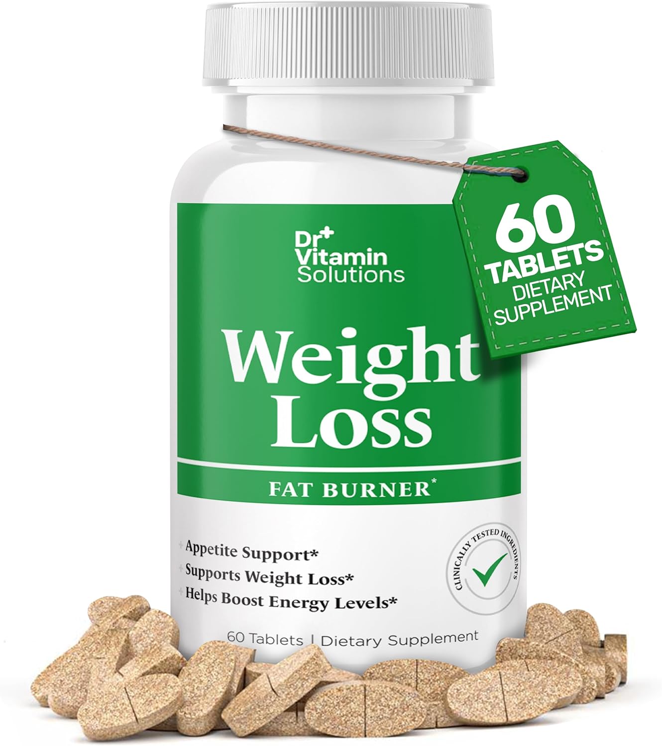 Fat Burner for Women & Men - Weight Loss Supplements with Green Tea Extract, Chromium, Vitamin B6 - Energy Booster, Belly Fat Burner & Appetite Suppressant Diet Pills - 60 Tablets