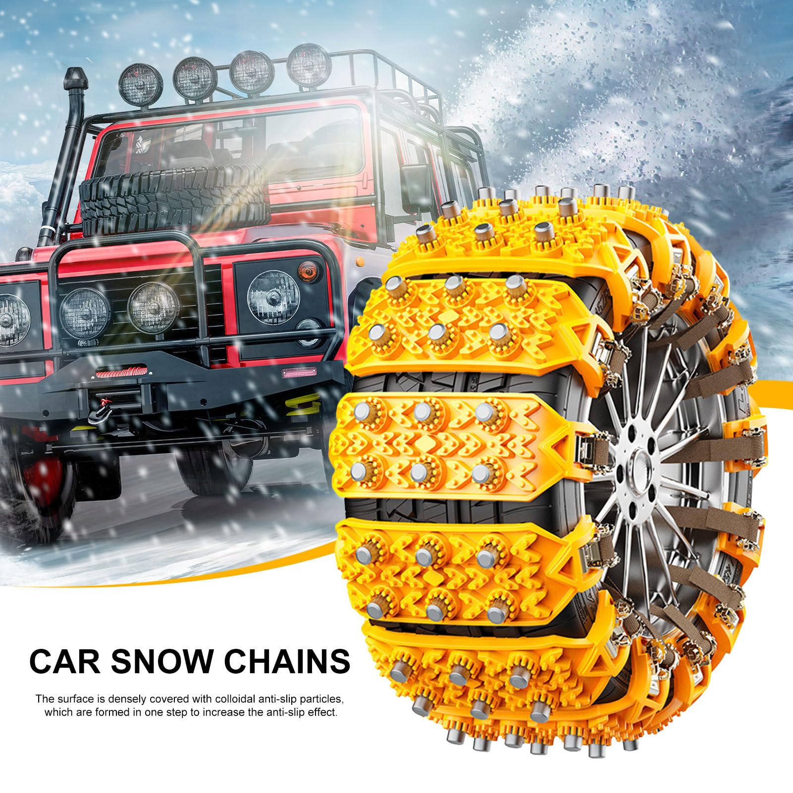Catene per pneumatici da neve, catene per pneumatici a trazione antiscivolo e anti neve, resistenti, catene di trazione per fango, catene da neve per e auto