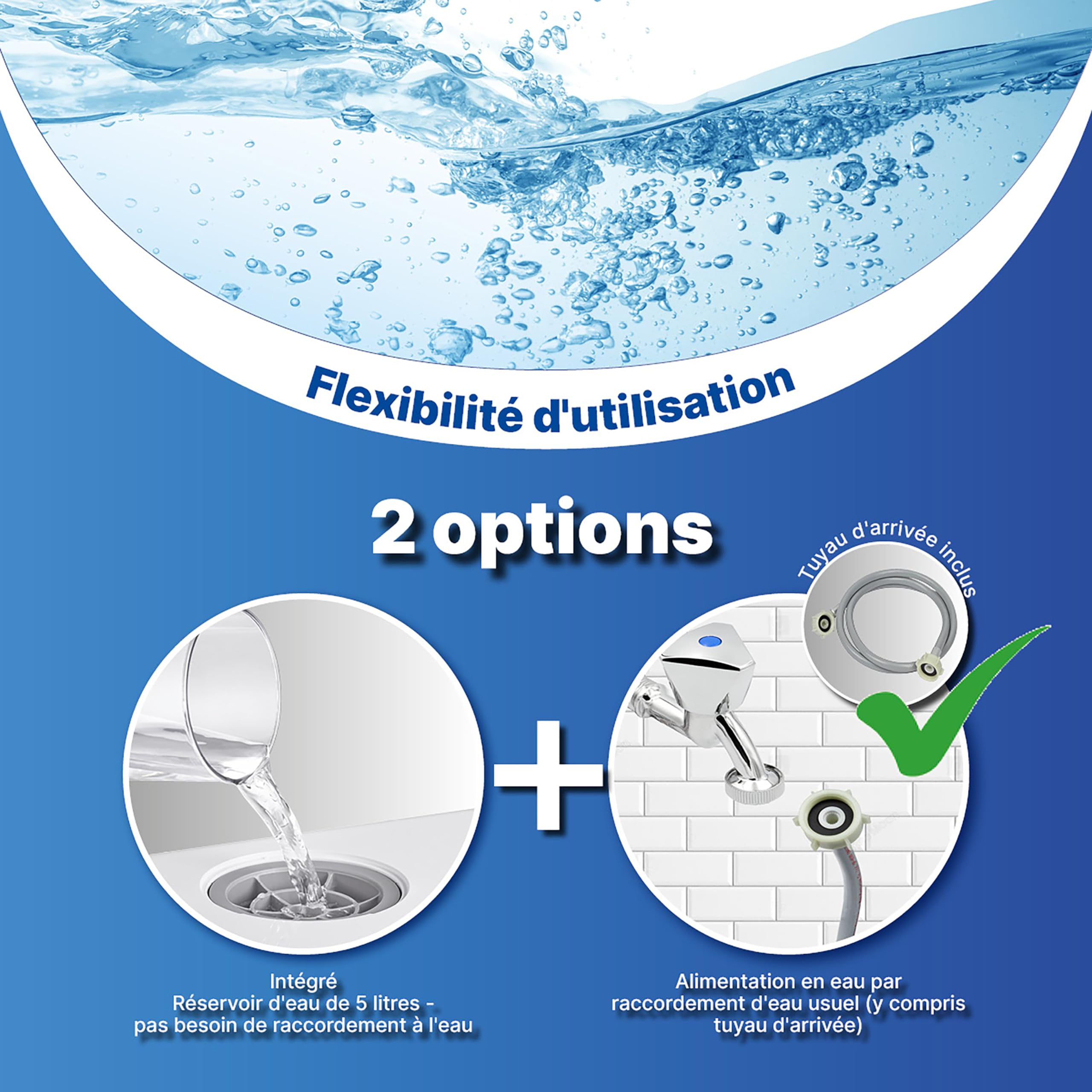 Bomann TSG 757010 Mini Lave-vaisselle avec ou sans raccordement à l'eau 5 programmes Réservoir d'eau 5L et éclairage intérieur 2 niveaux de pulvérisation Blanc