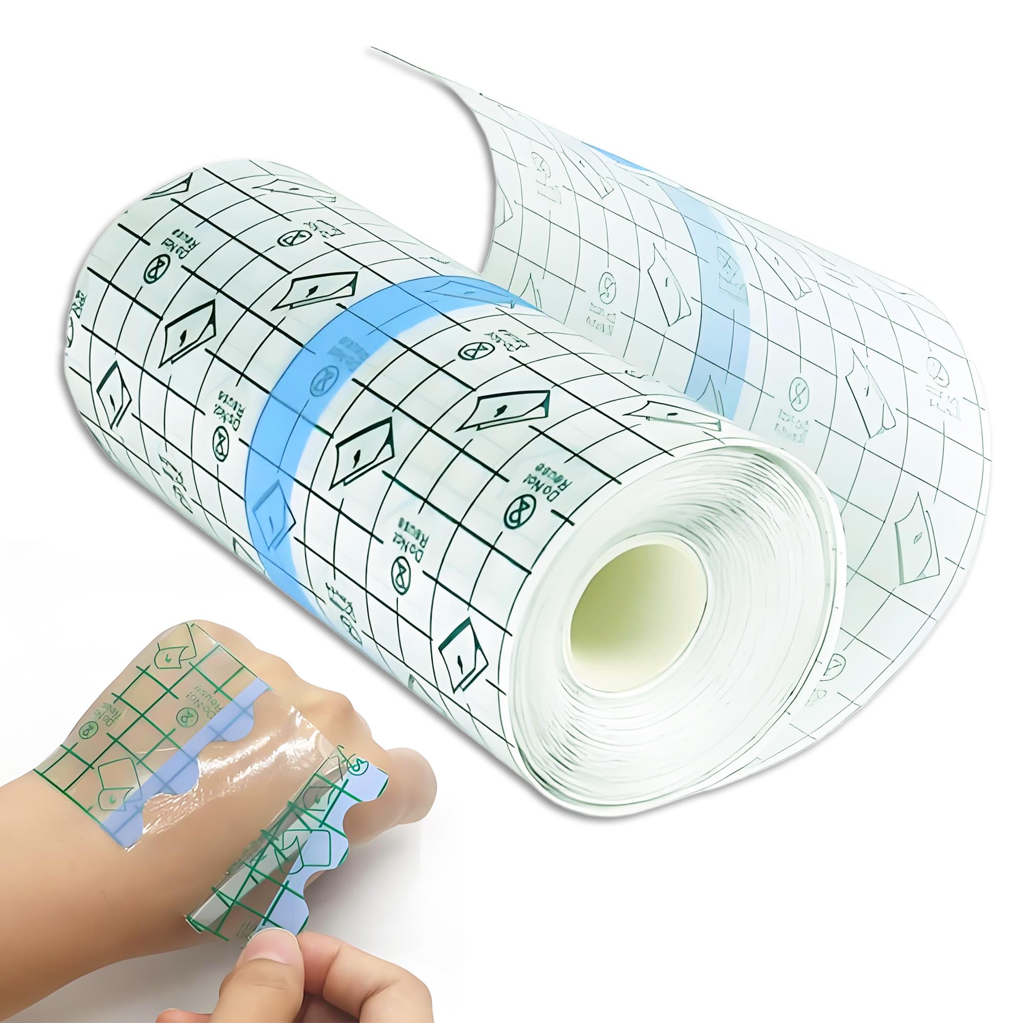 Rayyl Tattoo Aftercare Bandage Second Skin Covers Roll 6" x 2 Yard - Tattoo Waterproof Film Aftercare Bandage Waterproof, Second Skin Cover up Tape