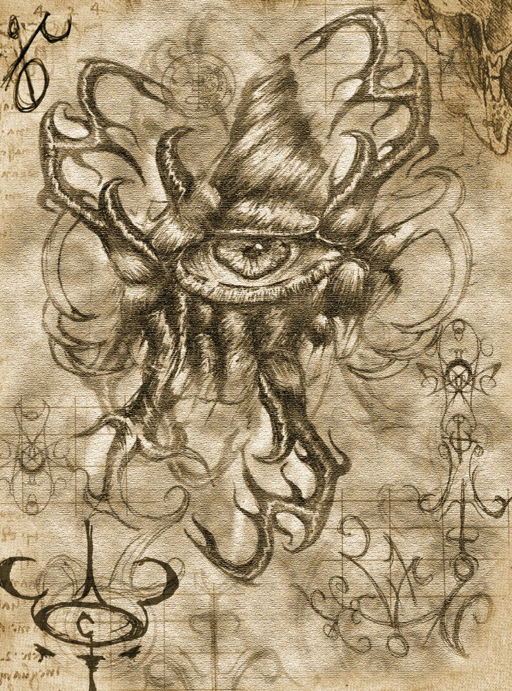 Vinyl Print Poster - 18x24 Necronomicon Chaos EYE