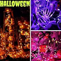 Vista 157 de Paquete de 2 guirnaldas de luces LED, funcionan con pilas, 5 m, 50 luces intermitentes, temporizador, impermeables, para habitaciones, bodas