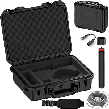 Starlink Mini Case with Tripod, Hard Carrying Travel Kit with Cable Winder and USB-C to DC Adapter Cable, Protective Storage Case for Starlink Mini Accessories, RV Camping Remote Work
