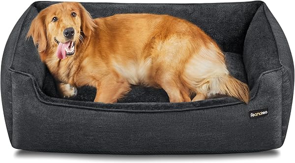 FEANDREA Dog Bed Sofa XL with Non-Slip Bottom