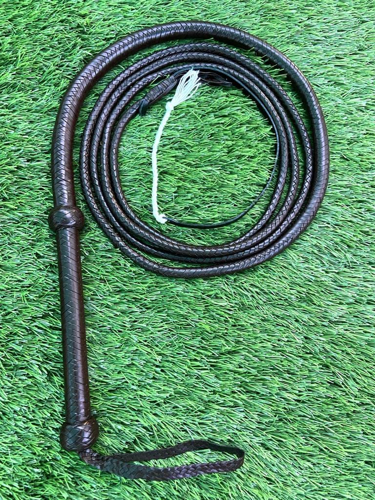 PETS TRIANGLE 14 plaits Genuine Leather Indiana John Style Bull Whip for Horse Riding, Action Games and Stunts (8 Feet, Brown) (B0B4JTPJ2H) Amazon Price History, Amazon Price Tracker