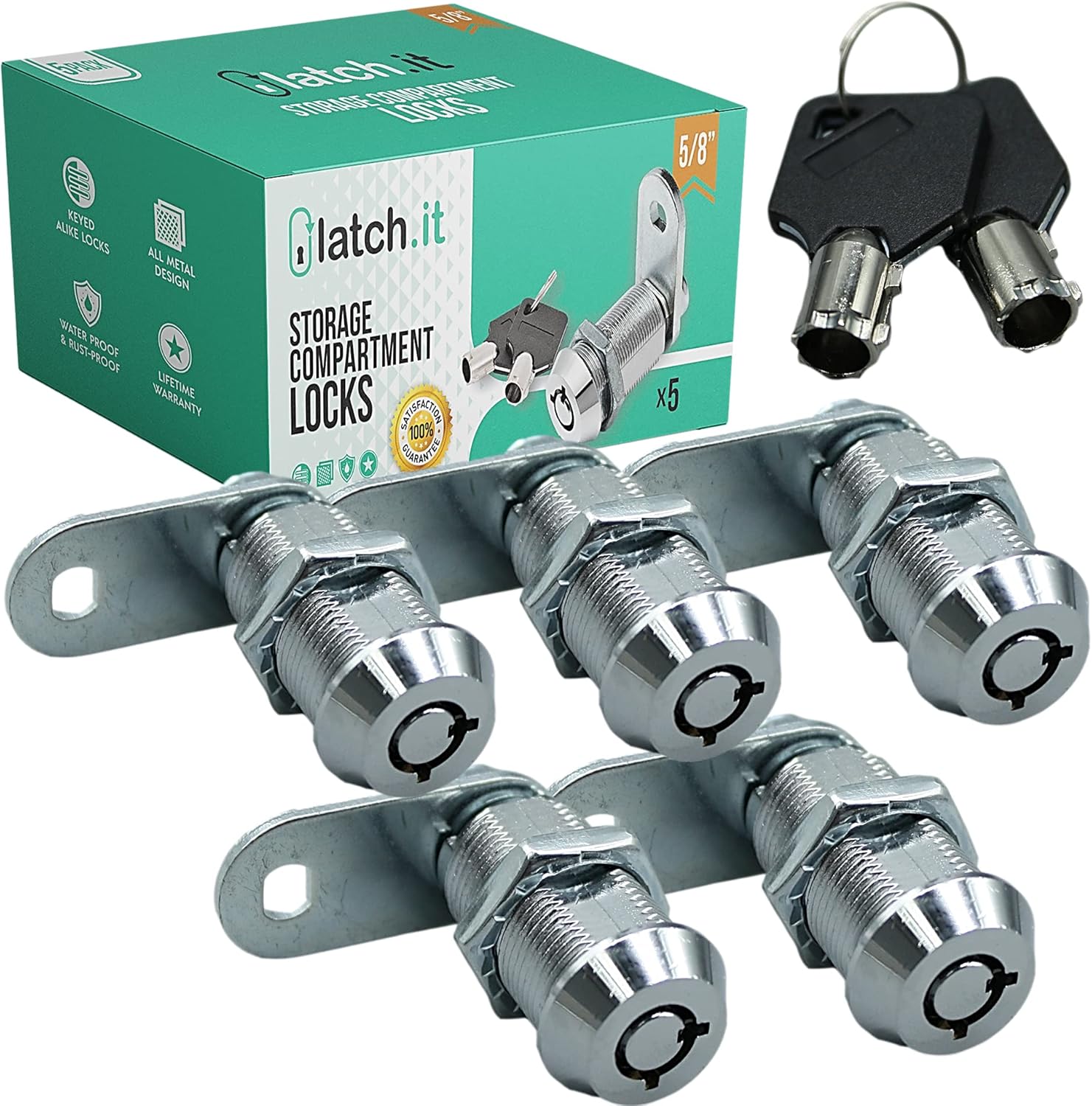 LATCH.IT 11/8” RV Storage Locks 5Pack RV Compartment Locks